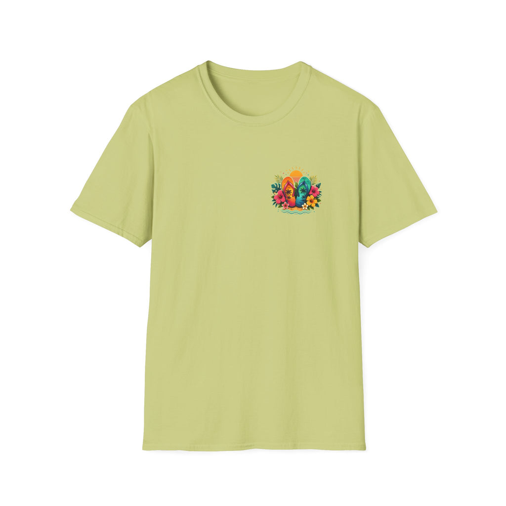 Floral Surf Chest Print T-Shirt — Cute Beach Gift for Women Graphic Tee