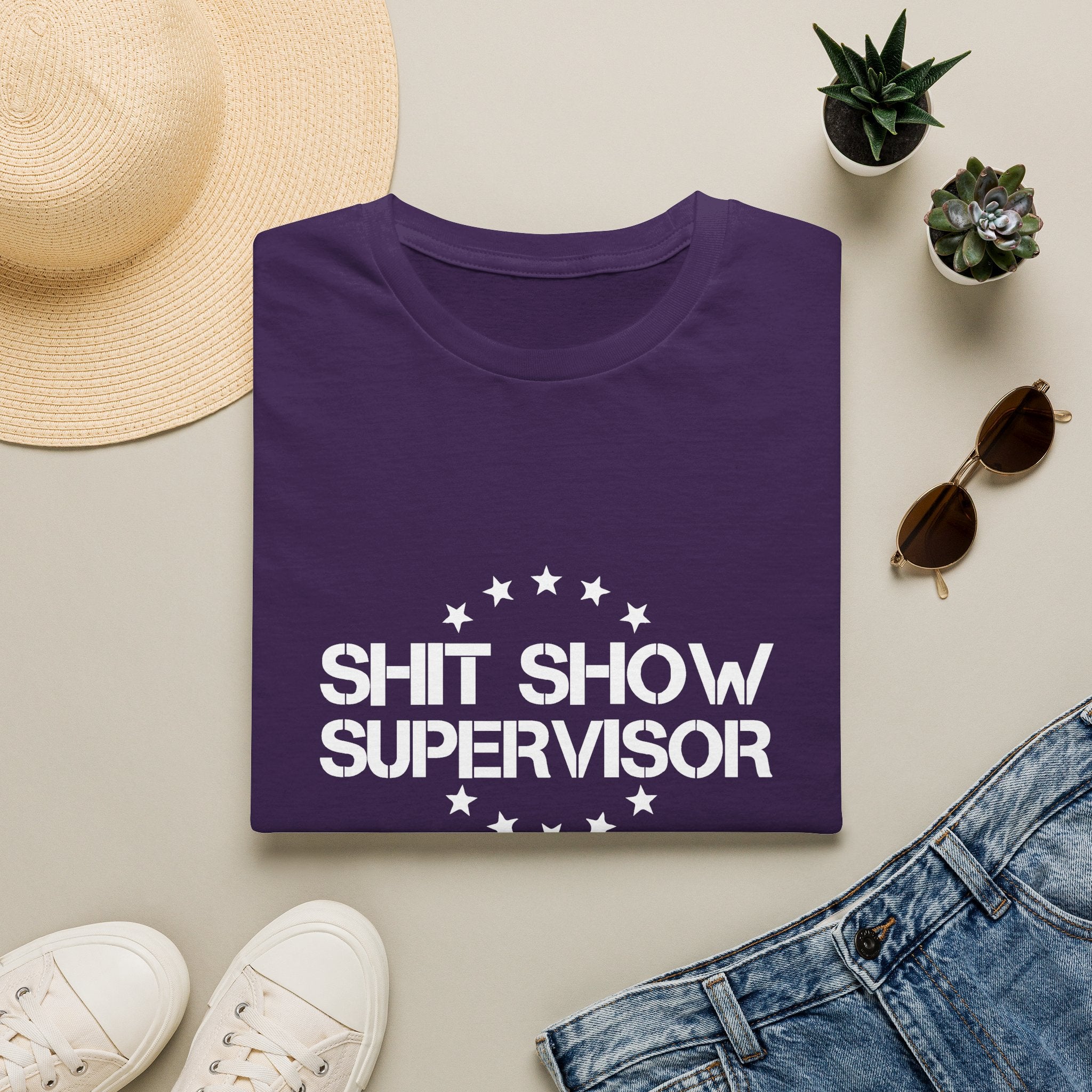 Shit Show Supervisor T-Shirt — Funny Sarcastic Gift for Her Work Humor Graphic Tee
