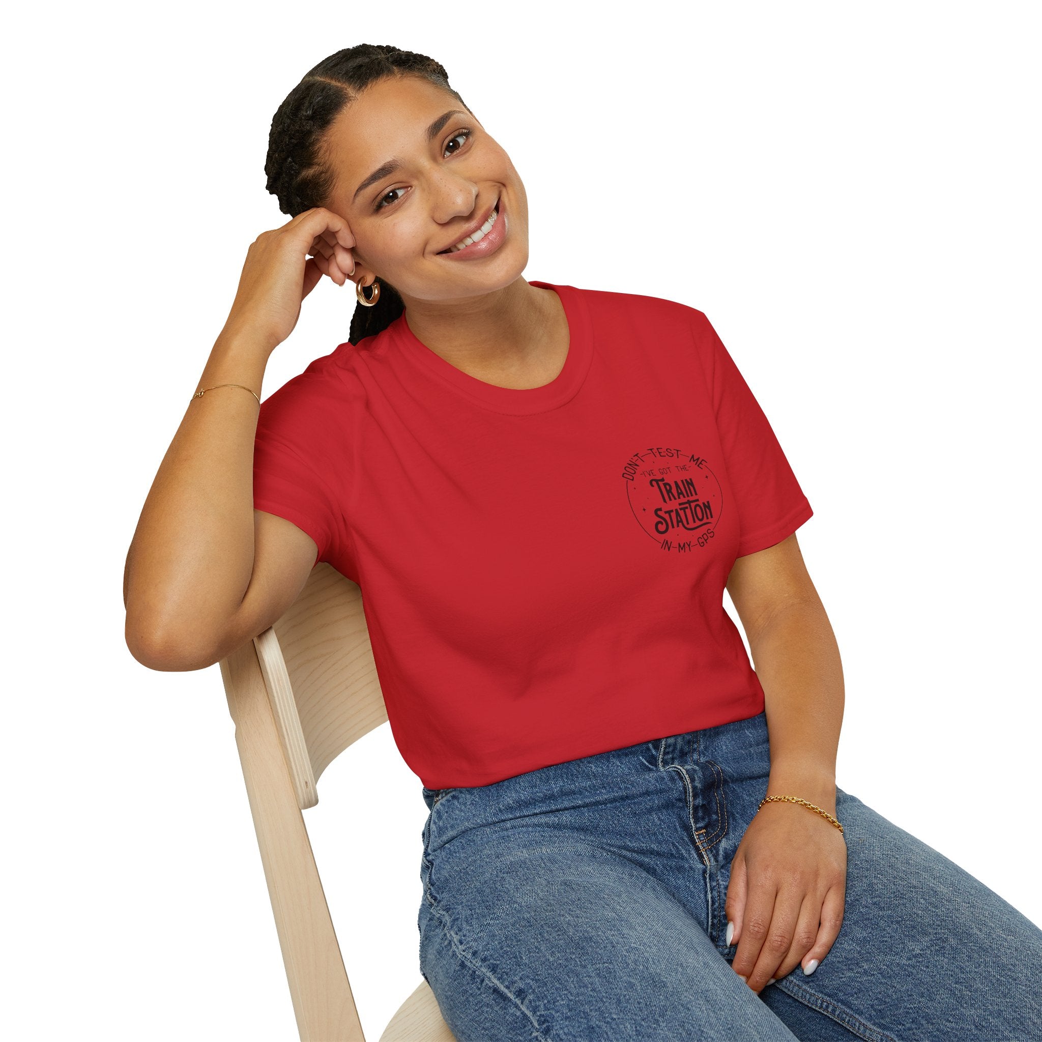 Train Station GPS T-Shirt — Funny Travel Quote Gift for Her Sarcastic Graphic Tee