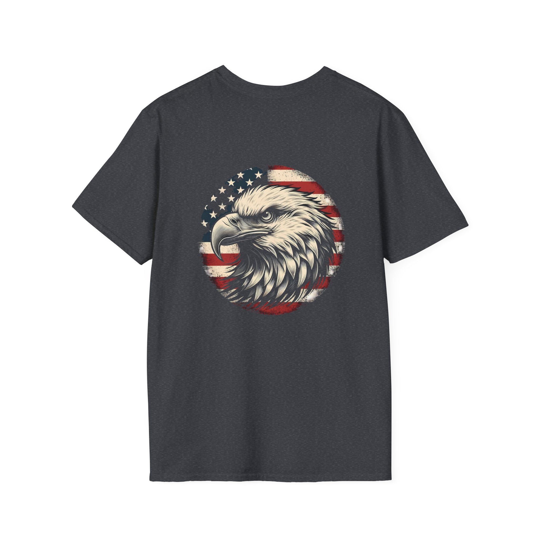 Patriotic Bald Eagle T-Shirt — American Flag Gift for Him Fourth of July Graphic Tee