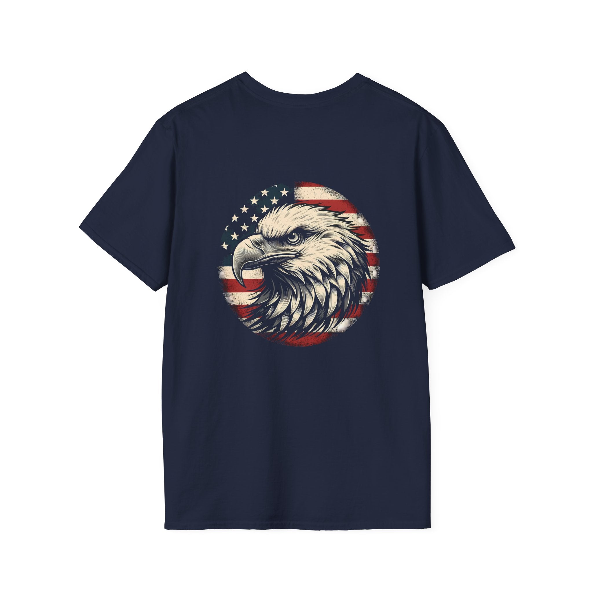 Patriotic Bald Eagle T-Shirt — American Flag Gift for Him Fourth of July Graphic Tee
