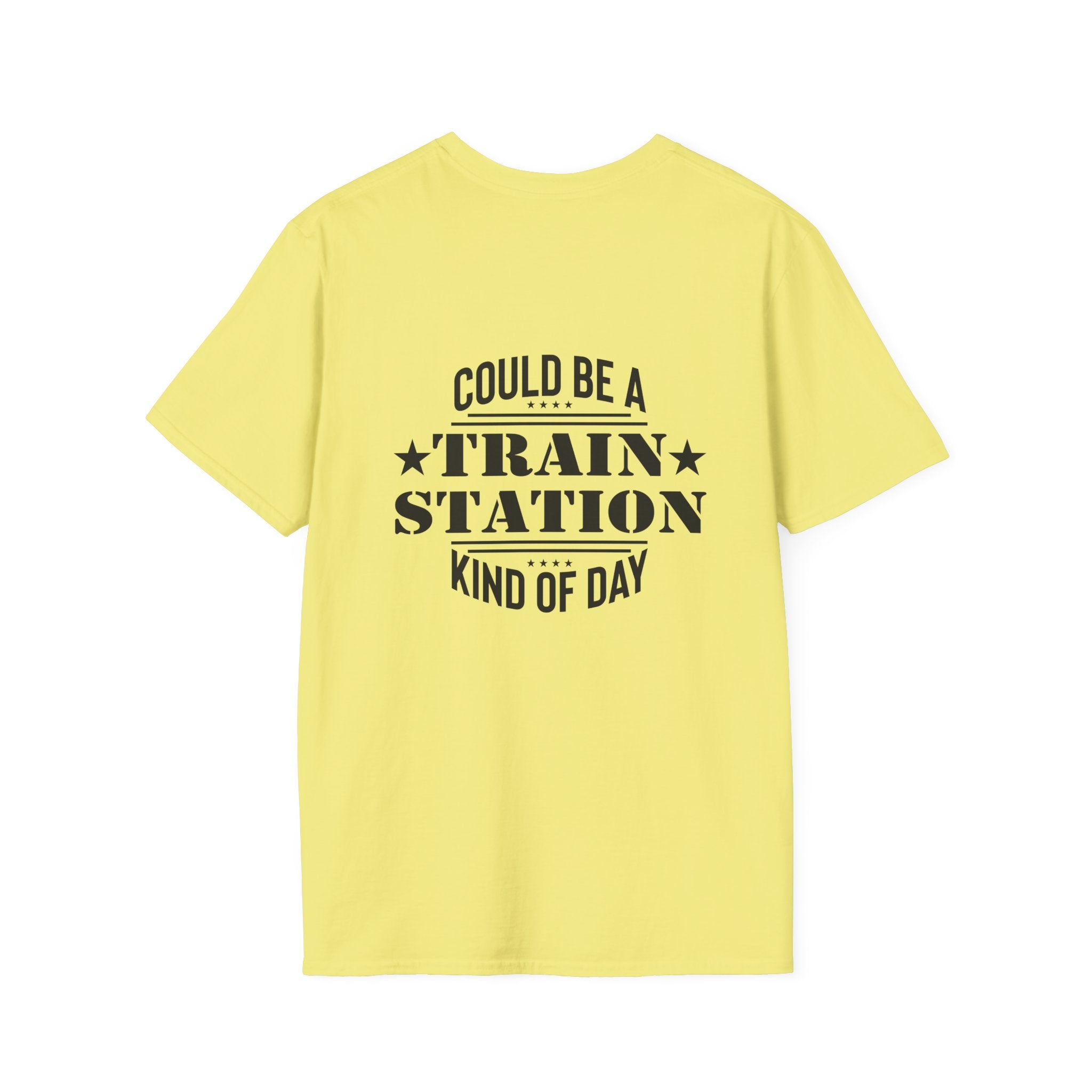 Could Be a Train Station Kind of Day T-Shirt — Funny Sarcastic Gift for Her Pocket Tee