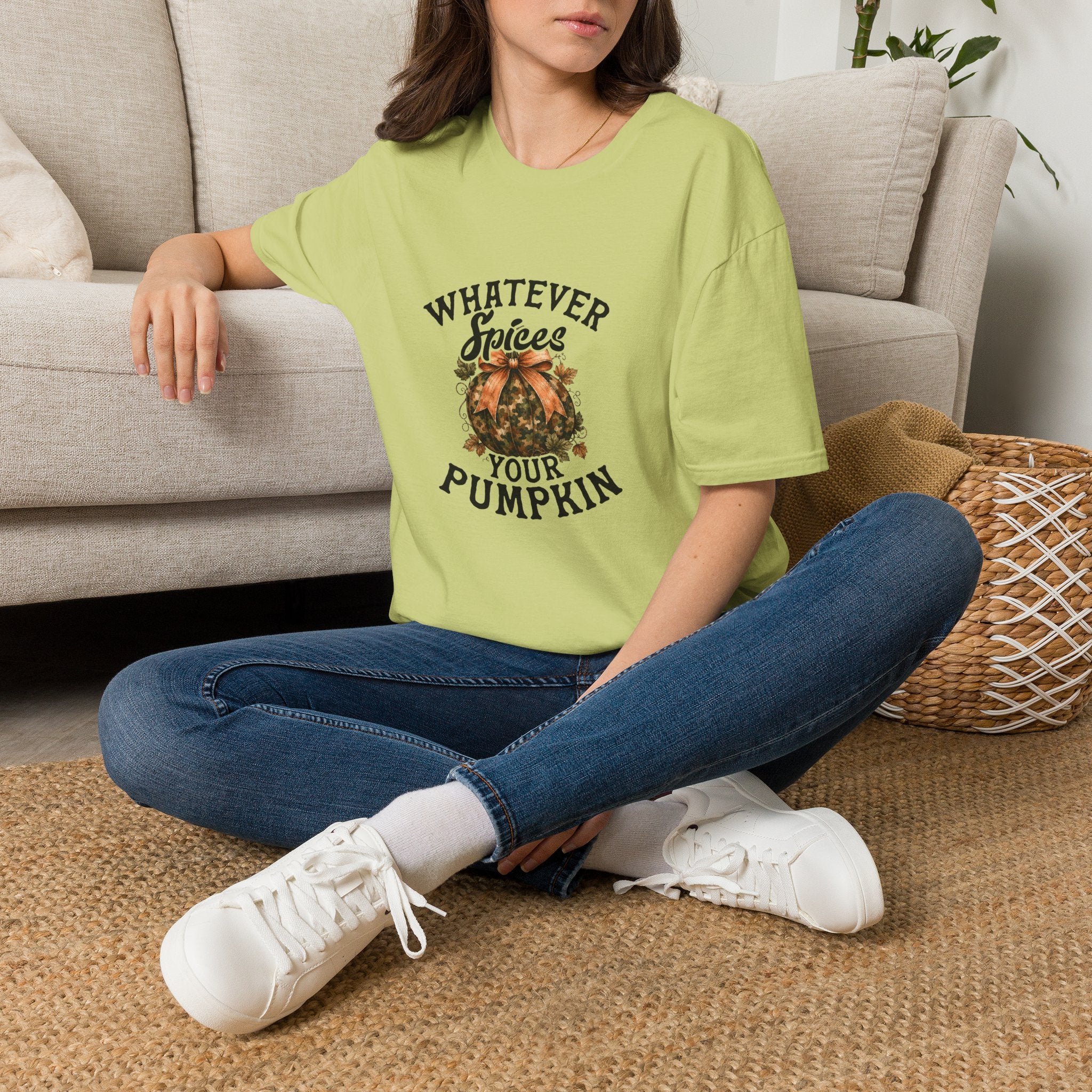 Whatever Spices Your Pumpkin T-Shirt — Funny Fall Gift for Women Pumpkin Spice Tee