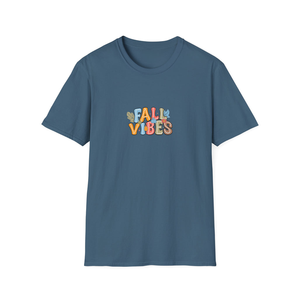 Fall Vibes Colorful Autumn T-Shirt — Cute Fall Gift for Women Graphic Tee