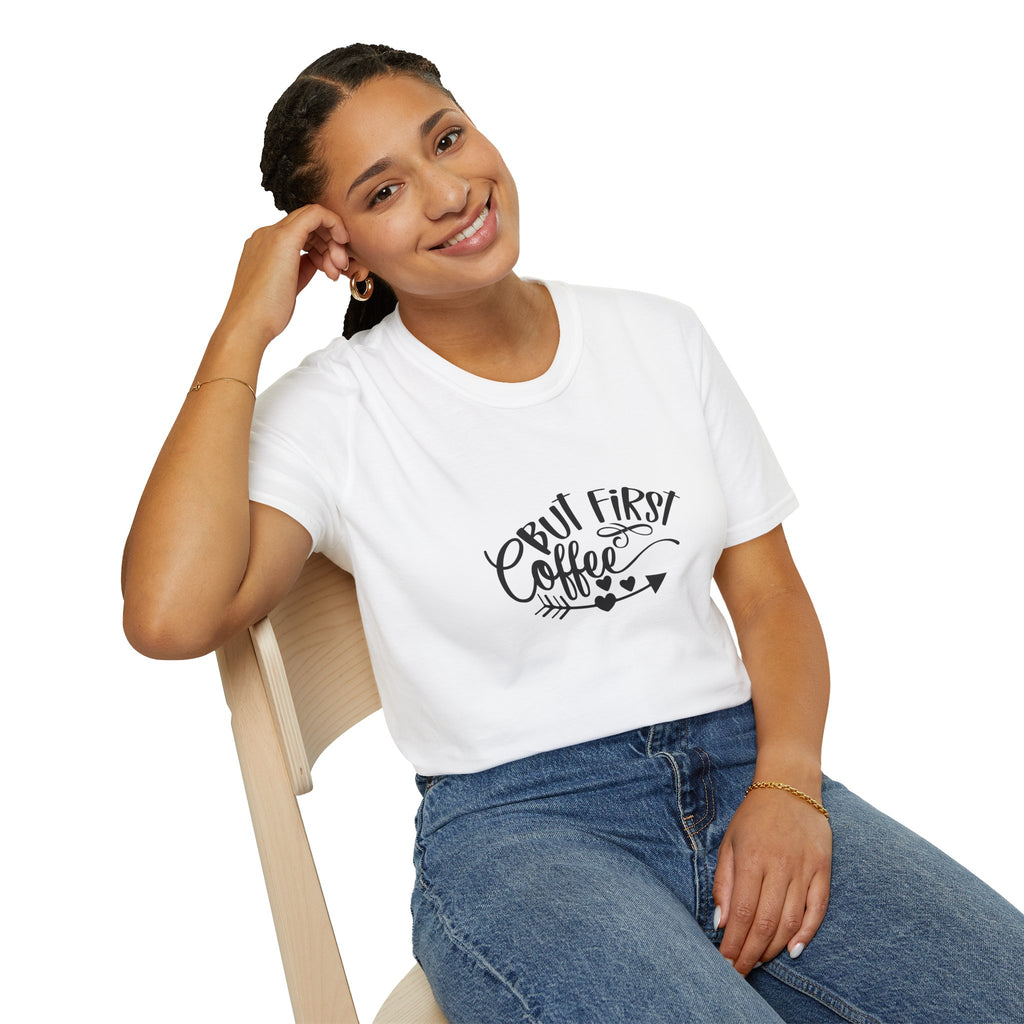 But First Coffee T-Shirt — Funny Gift for Coffee Lovers Women's Graphic Tee