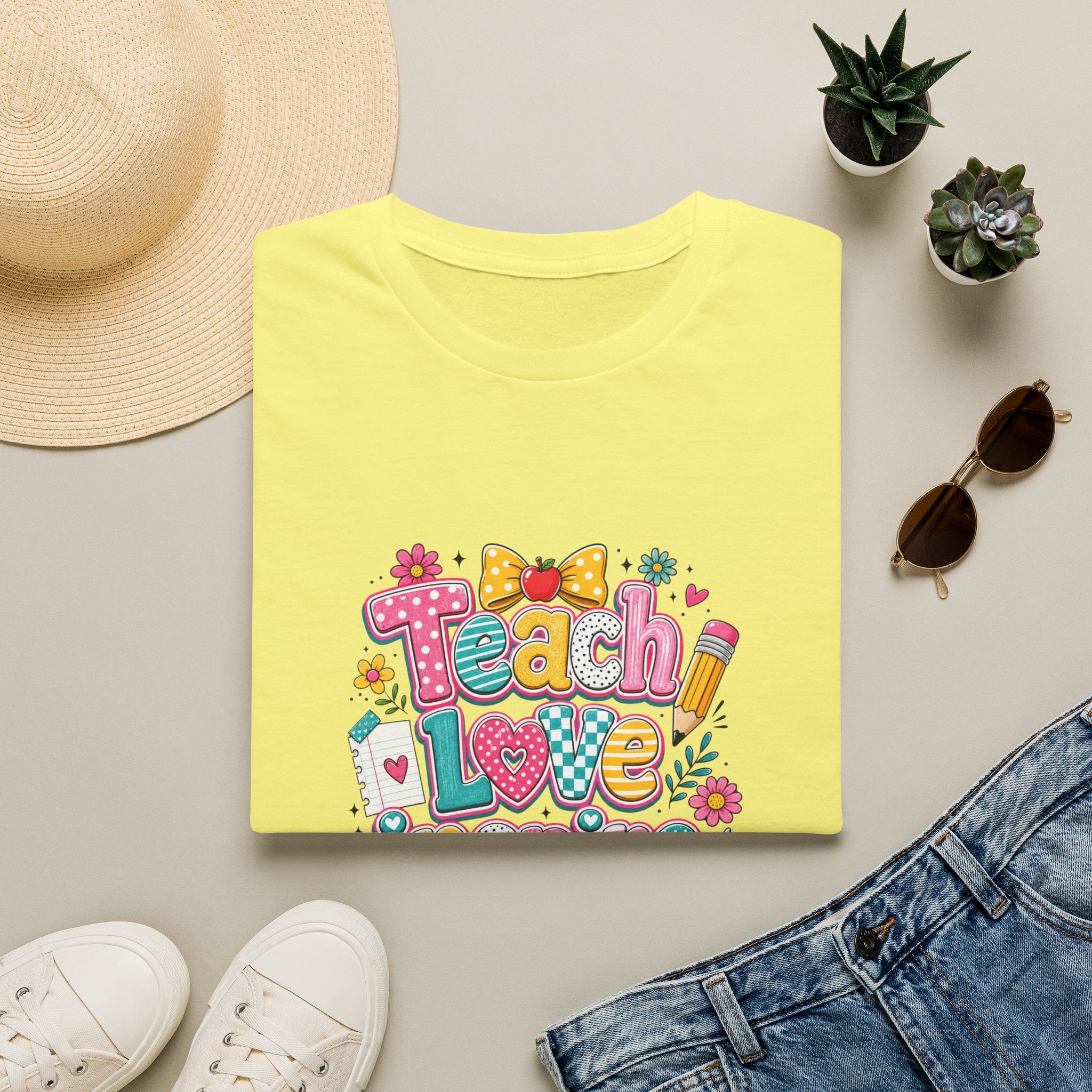 Teach Love Inspire T-Shirt — Cute Colorful Teacher Gift School Appreciation Tee