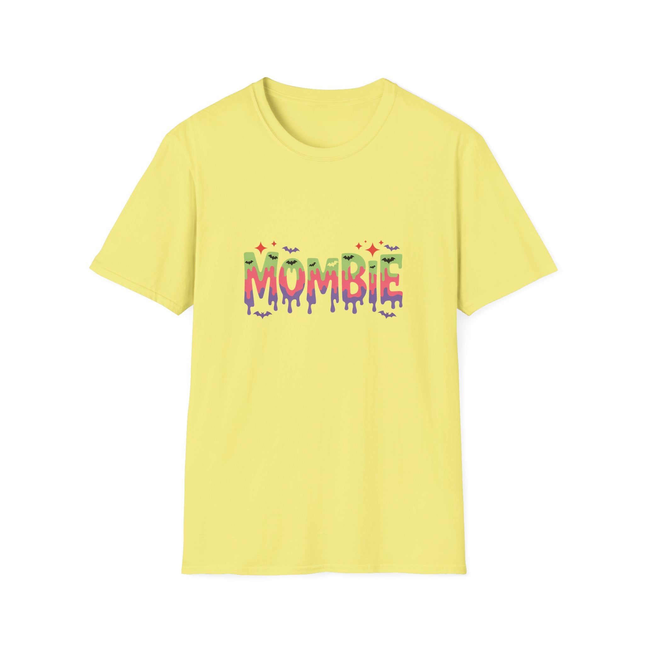 Mombie Halloween T-Shirt — Funny Zombie Mom Gift for Her Neon Graphic Tee
