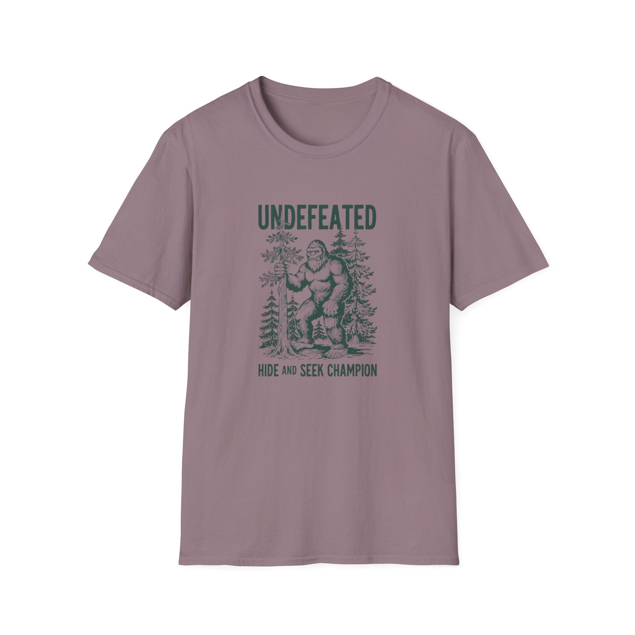 Undefeated Bigfoot T-Shirt — 'Hide and Seek Champion' Graphic Tee
