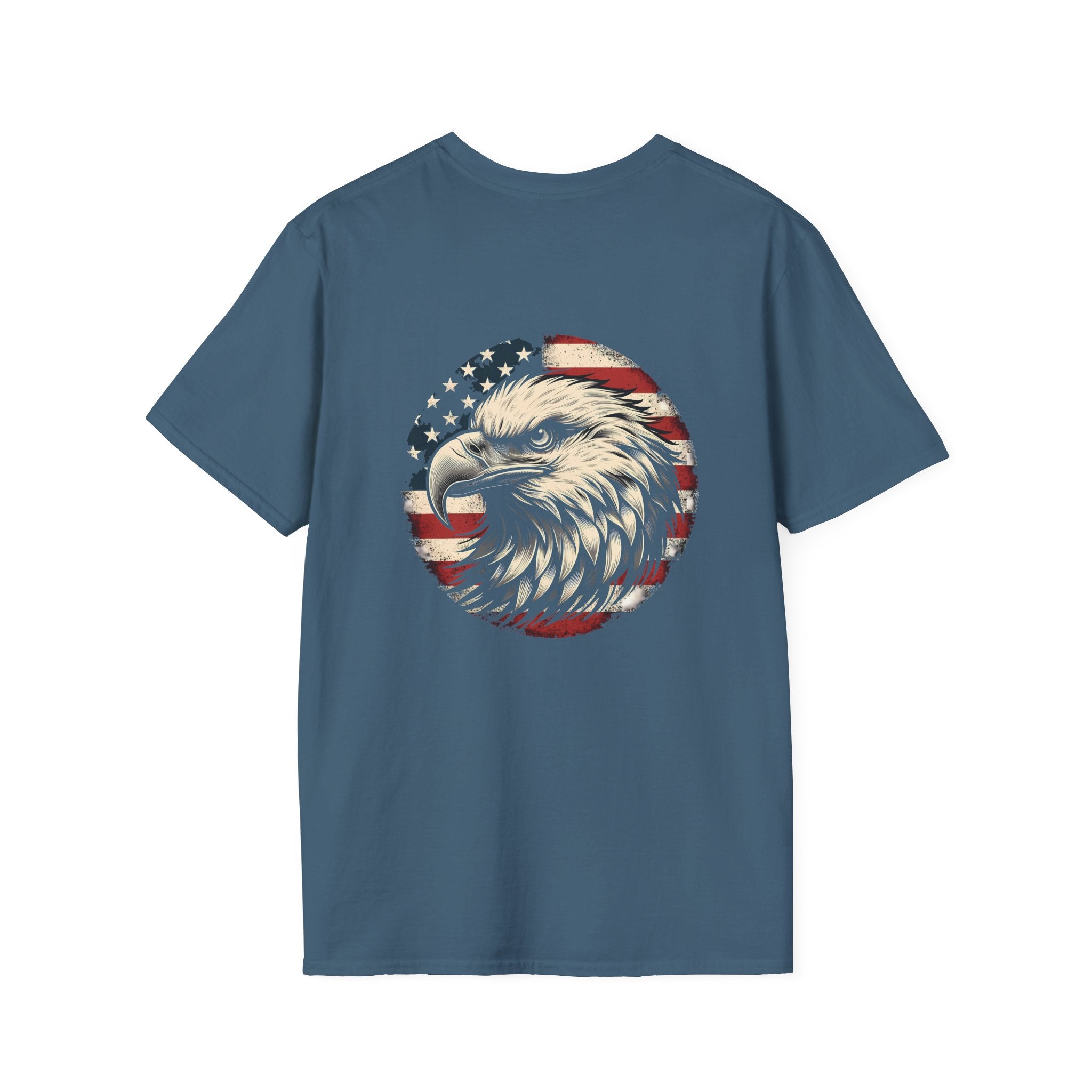 Patriotic Bald Eagle T-Shirt — American Flag Gift for Him Fourth of July Graphic Tee