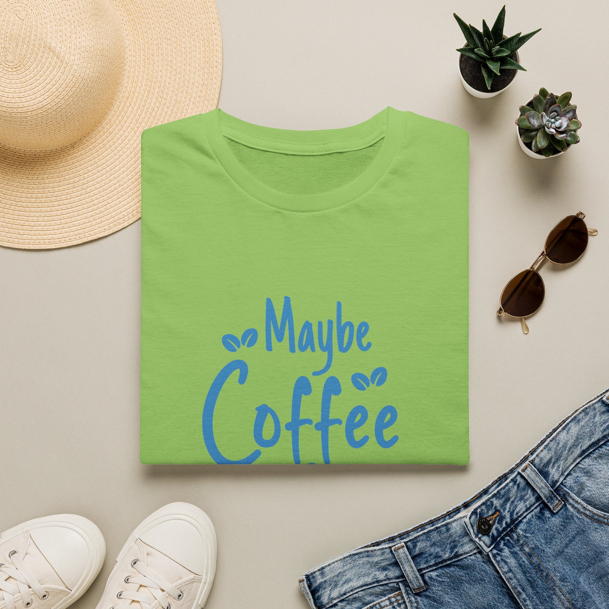 Maybe Coffee Is Addicted to Me T-Shirt — Funny Coffee Lover Gift for Her Graphic Tee