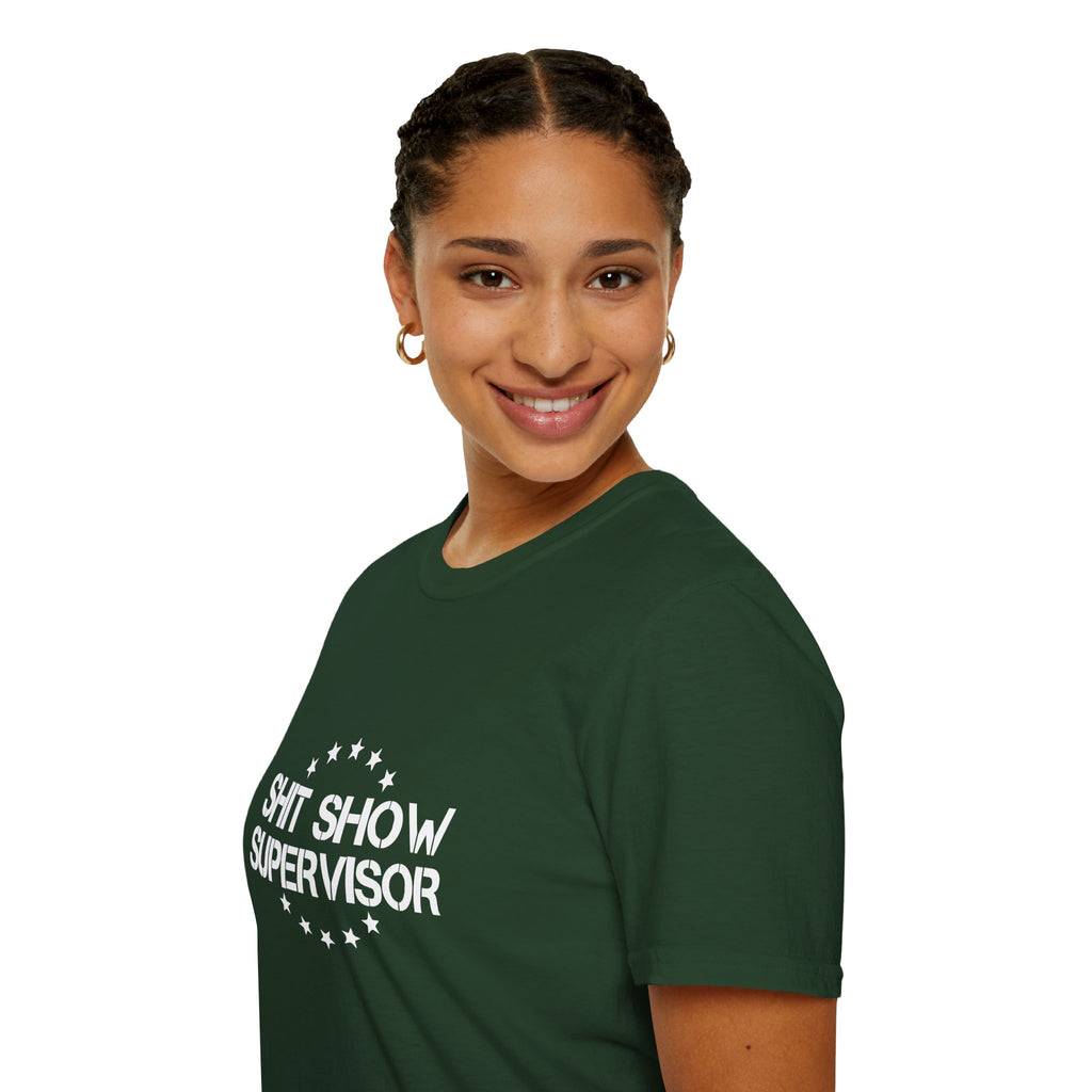 Shit Show Supervisor T-Shirt — Funny Sarcastic Gift for Her Work Humor Graphic Tee