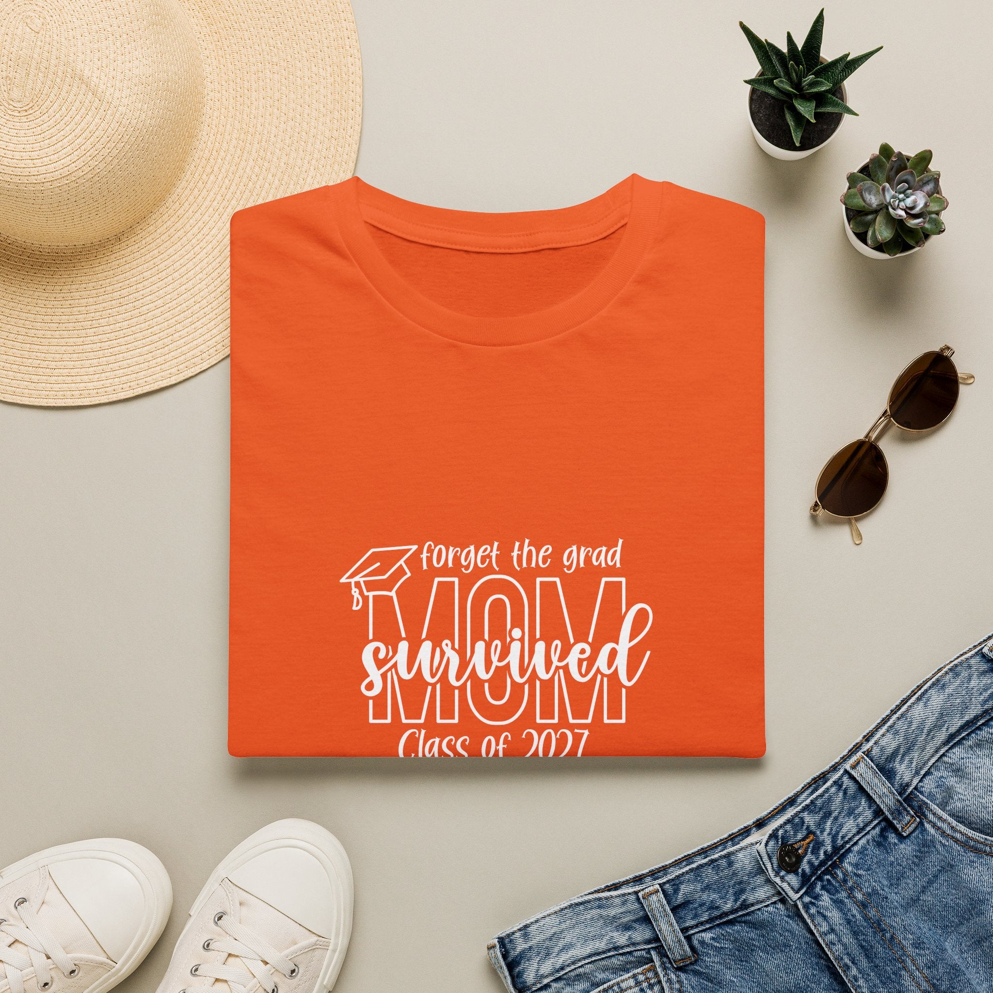 Class of 2027 Sarcastic Mom T-Shirt — Funny Graduation Gift for Mom Graphic Tee