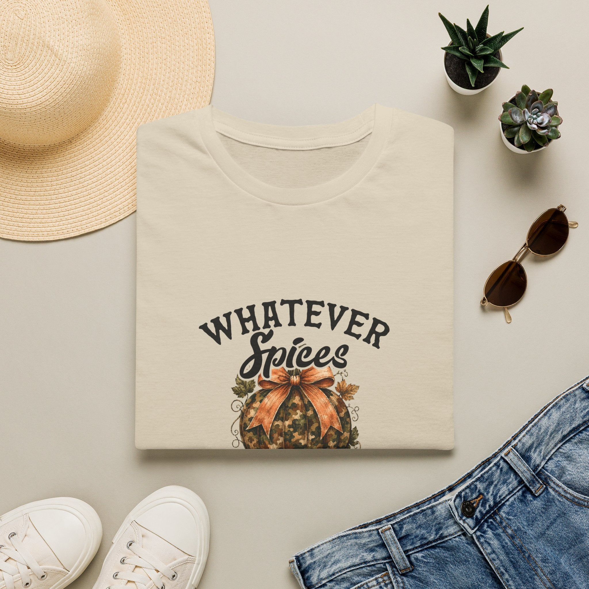 Whatever Spices Your Pumpkin T-Shirt — Funny Fall Gift for Women Pumpkin Spice Tee