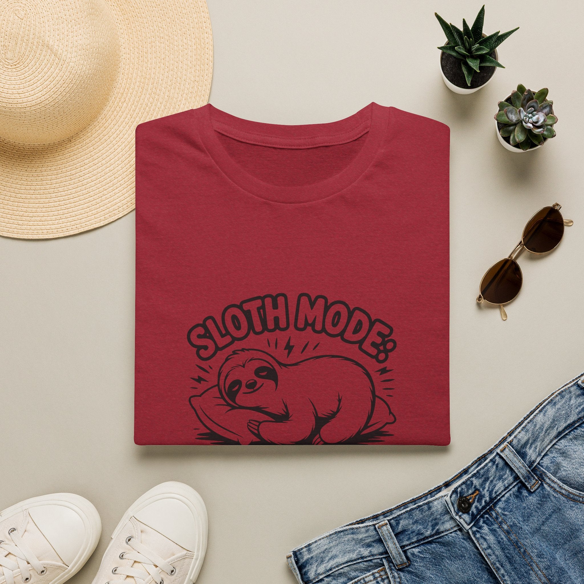 Sloth Mode Activated T-Shirt — Funny Lazy Gift for Her Cute Animal Graphic Tee