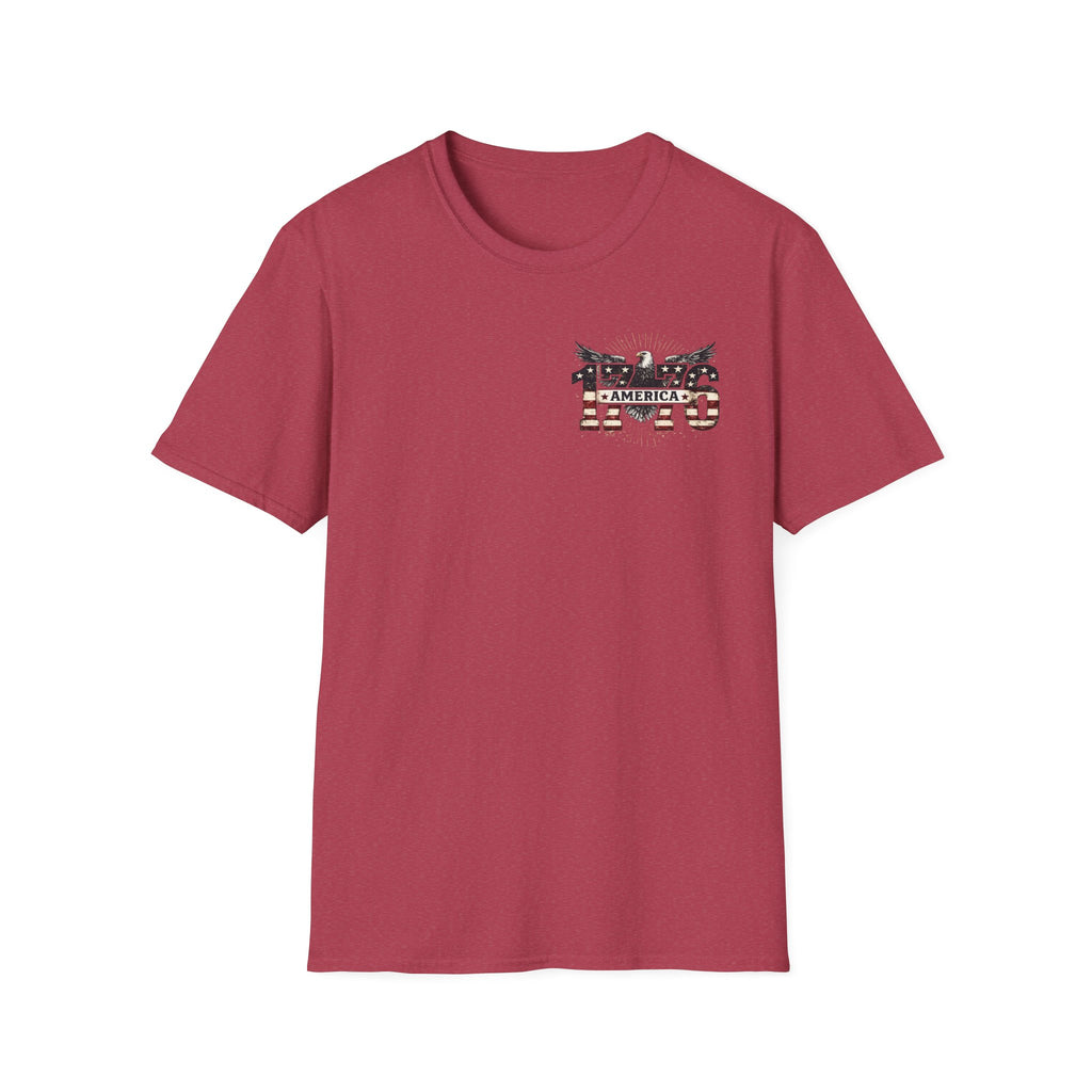 1776 American Flag Eagle T-Shirt — Vintage Patriotic Gift for Him Fourth of July Tee