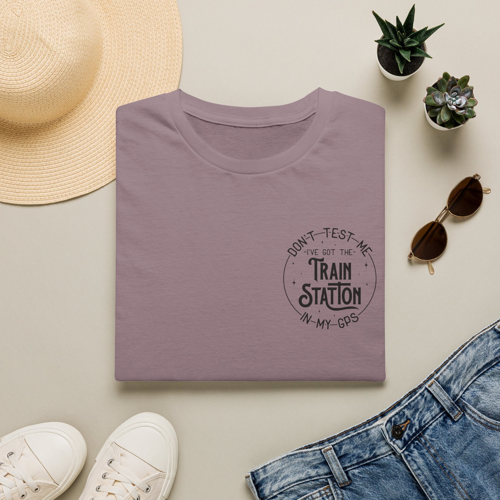 Train Station GPS T-Shirt — Funny Travel Quote Gift for Her Sarcastic Graphic Tee