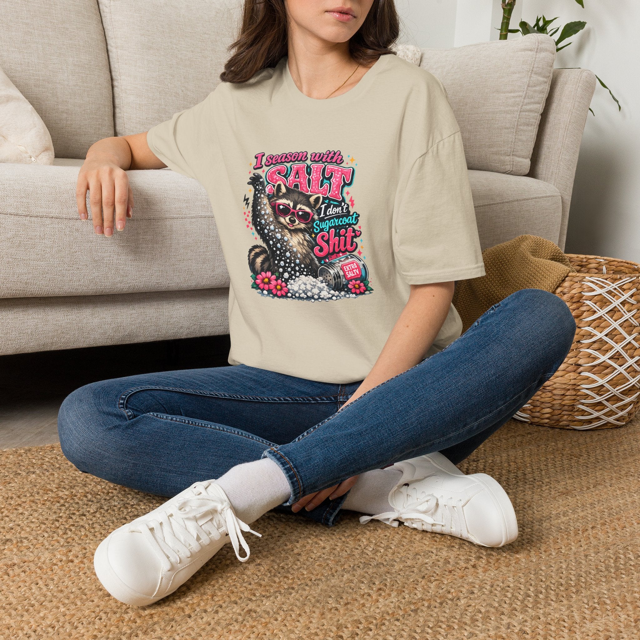 I Season With Salt I Don't Sugarcoat T-Shirt — Funny Sarcastic Gift for Women