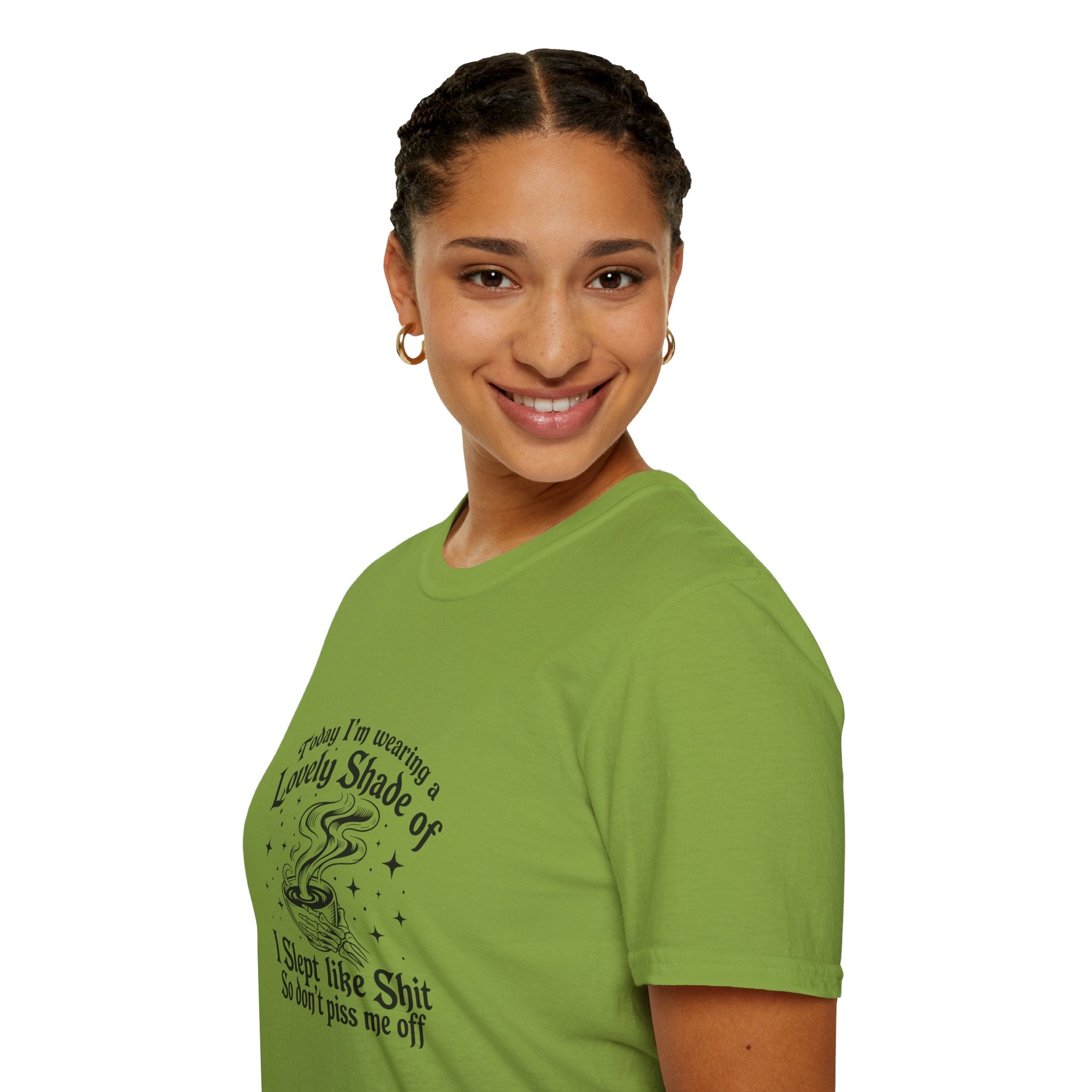 I Slept Like Shit So Don't Piss Me Off T-Shirt — Funny Sarcastic Gift for Her Graphic Tee