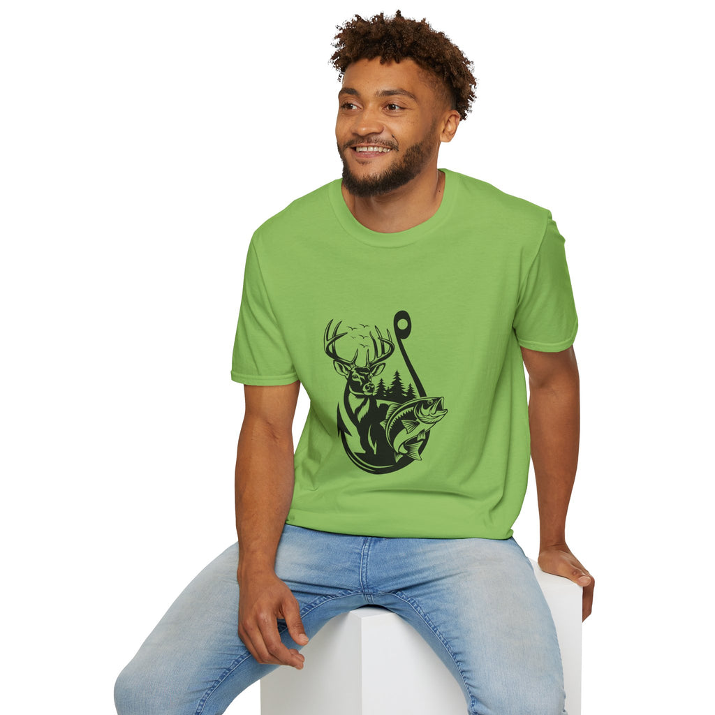 Hunt Fish & Forest Adventure T-Shirt — Outdoor Gift for Hunters & Fishermen