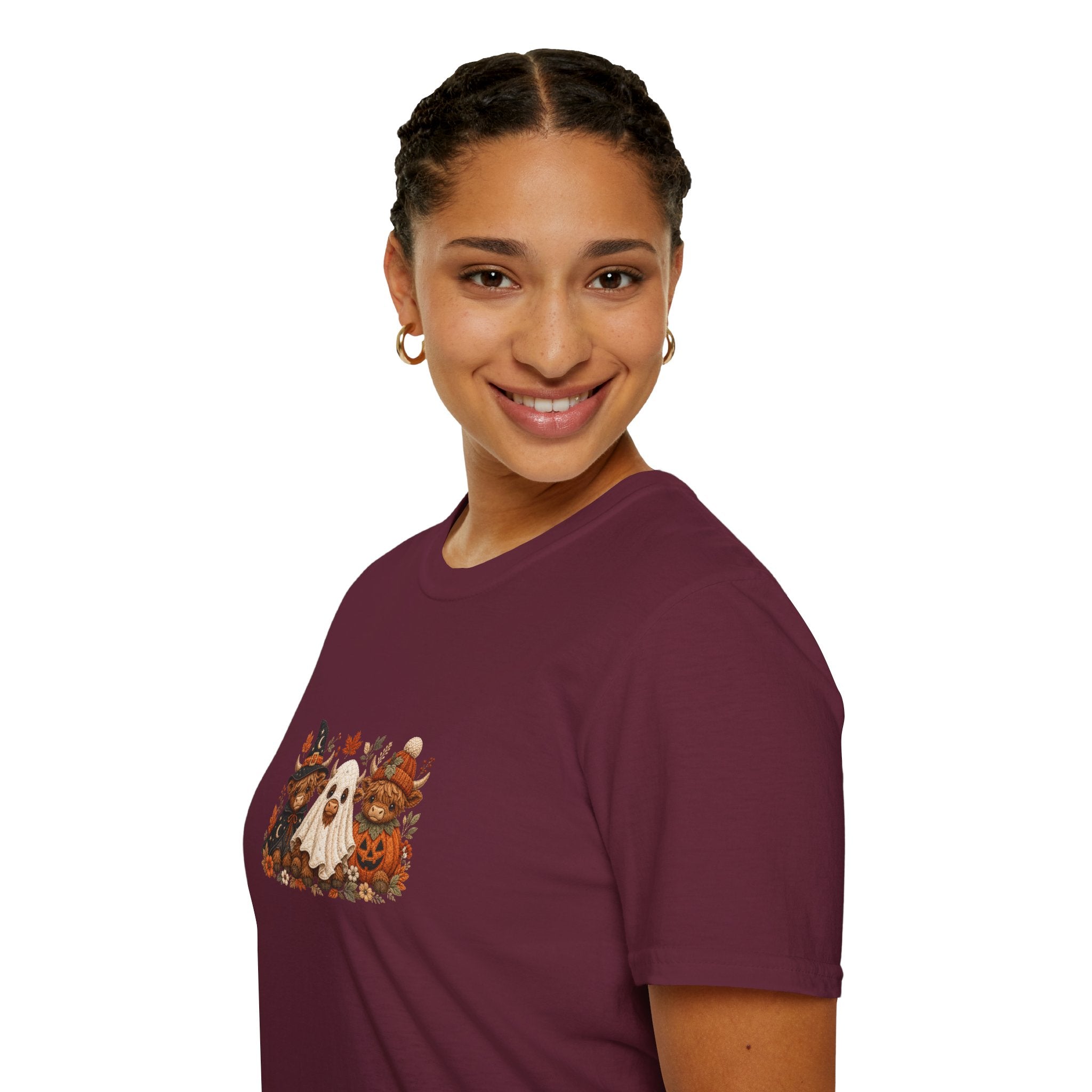 Halloween Cows Trio T-Shirt — Cute Funny Gift for Her Ghost & Pumpkin Fall Tee