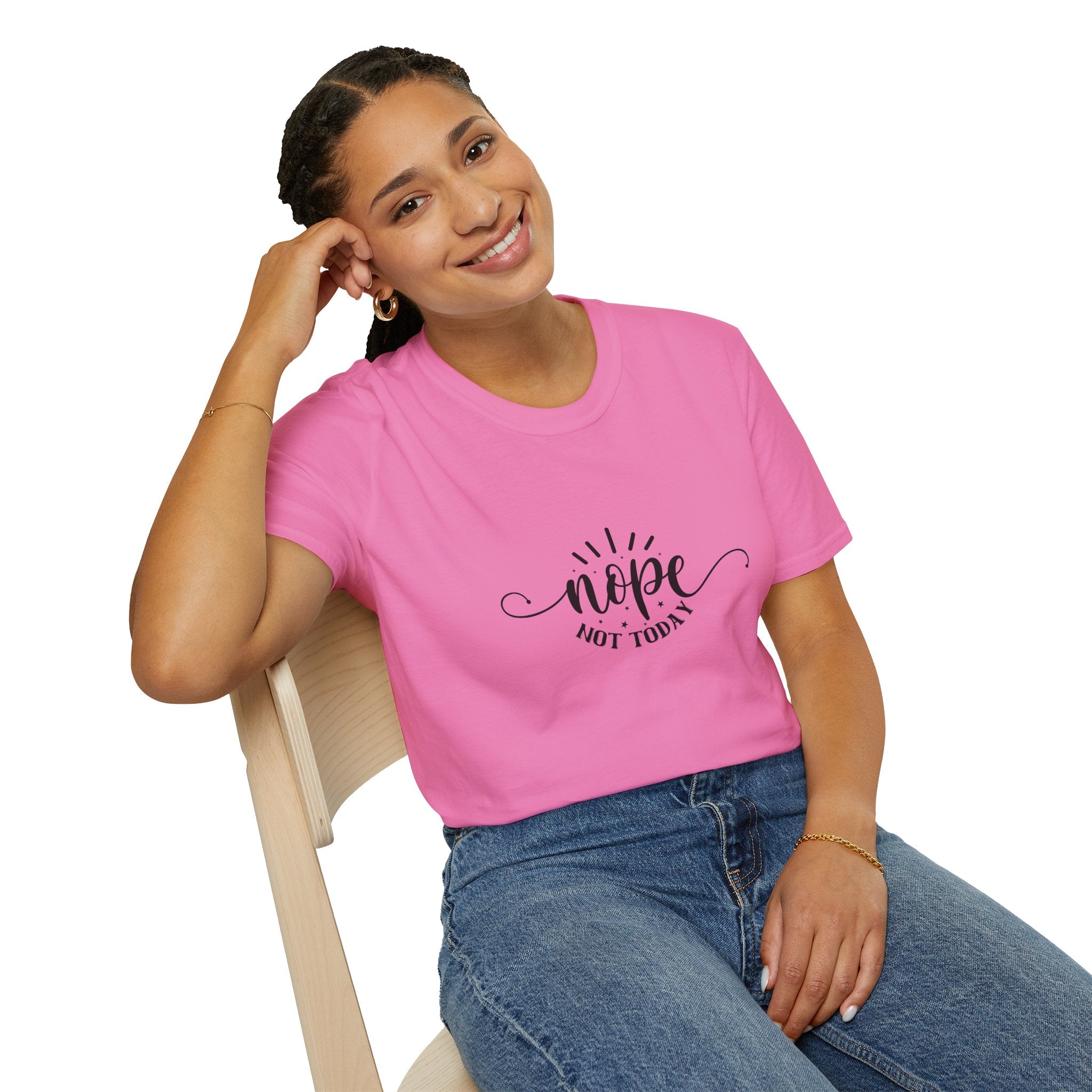 Nope Not Today T-Shirt — Funny Sarcastic Anti-Monday Gift for Her Women's Graphic Tee