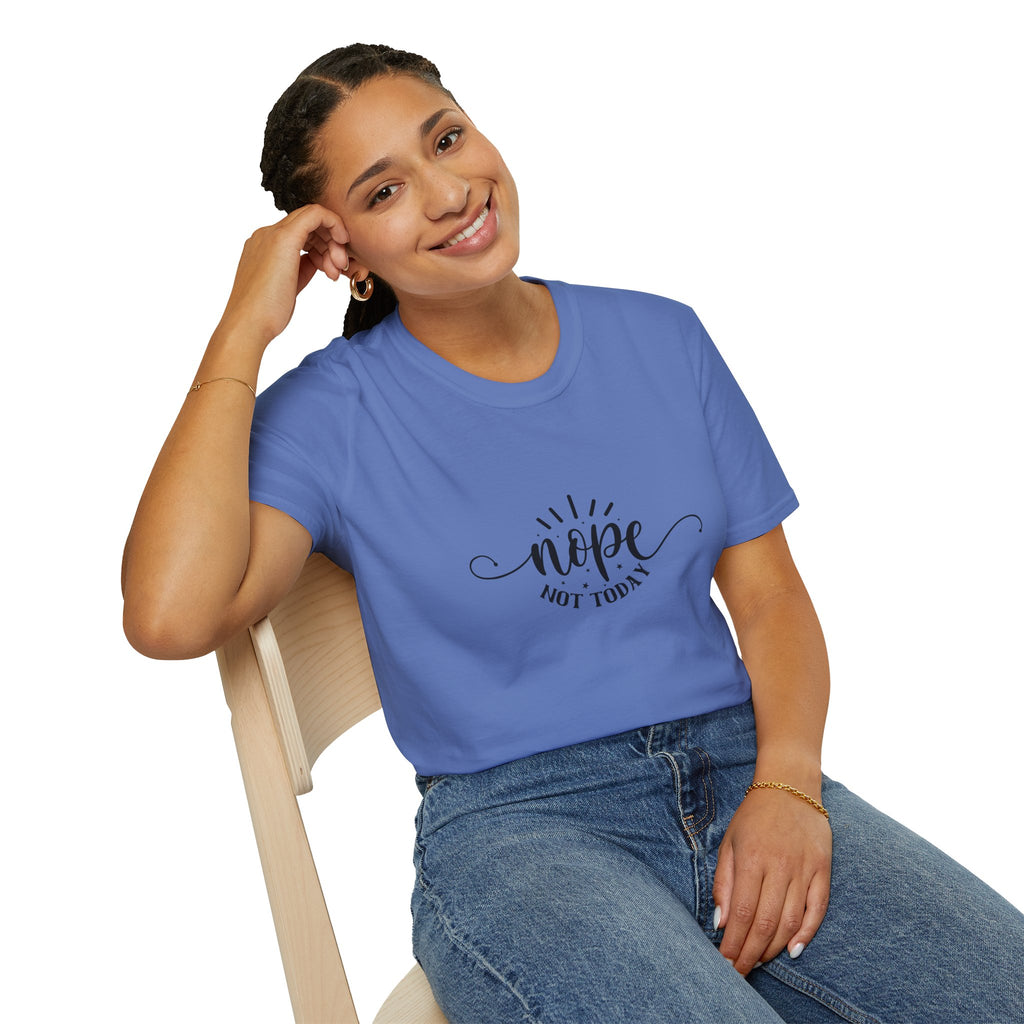 Nope Not Today T-Shirt — Funny Sarcastic Anti-Monday Gift for Her Women's Graphic Tee