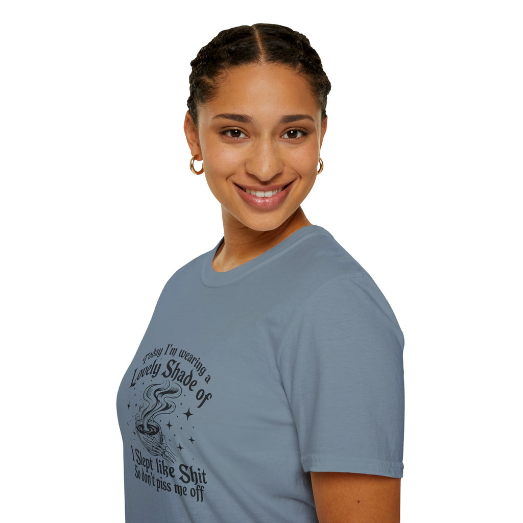 I Slept Like Shit So Don't Piss Me Off T-Shirt — Funny Sarcastic Gift for Her Graphic Tee