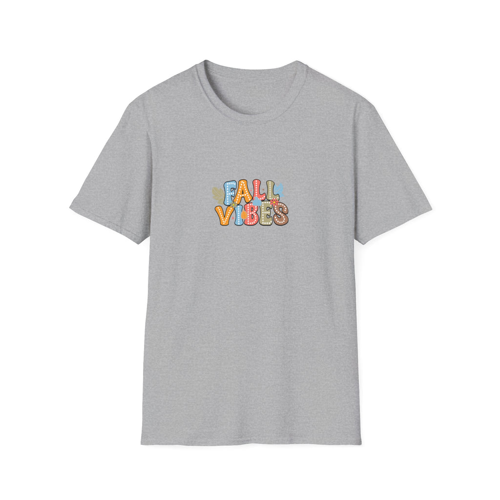 Fall Vibes Colorful Autumn T-Shirt — Cute Fall Gift for Women Graphic Tee