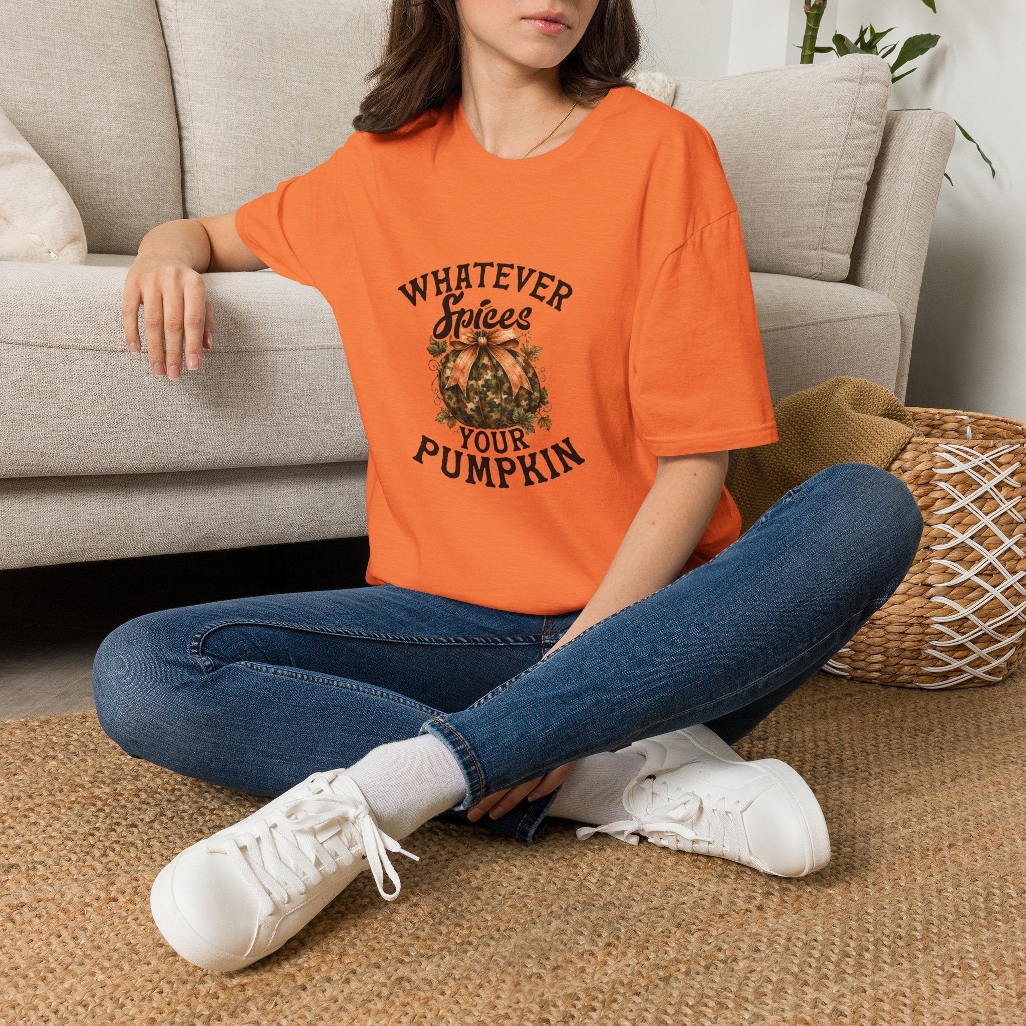 Whatever Spices Your Pumpkin T-Shirt — Funny Fall Gift for Women Pumpkin Spice Tee