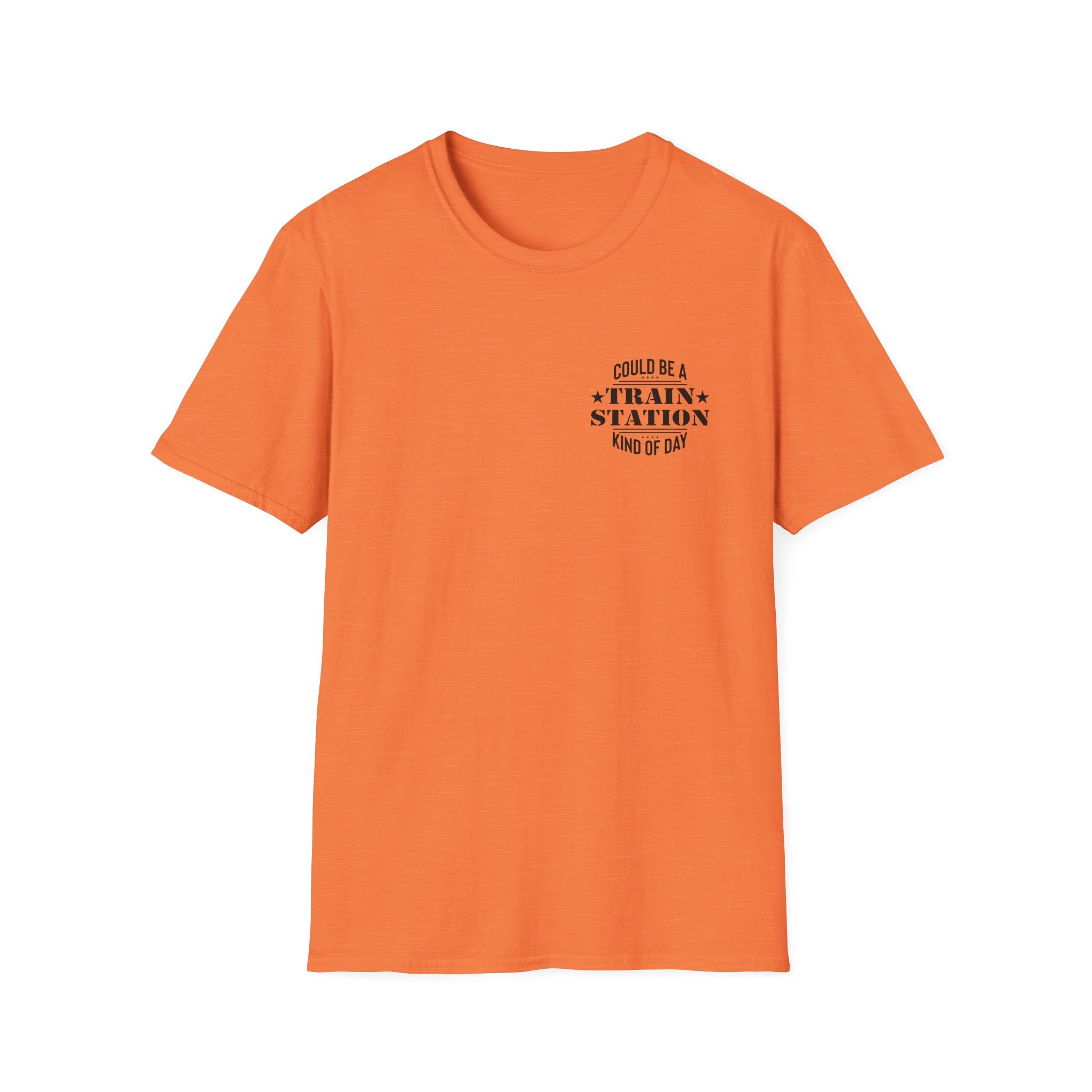 Could Be a Train Station Kind of Day T-Shirt — Funny Sarcastic Gift for Her Pocket Tee