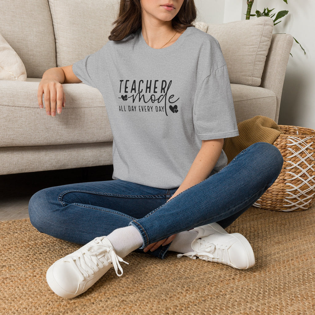 Teacher Mode All Day Every Day T-Shirt — Funny Teacher Gift Appreciation Graphic Tee