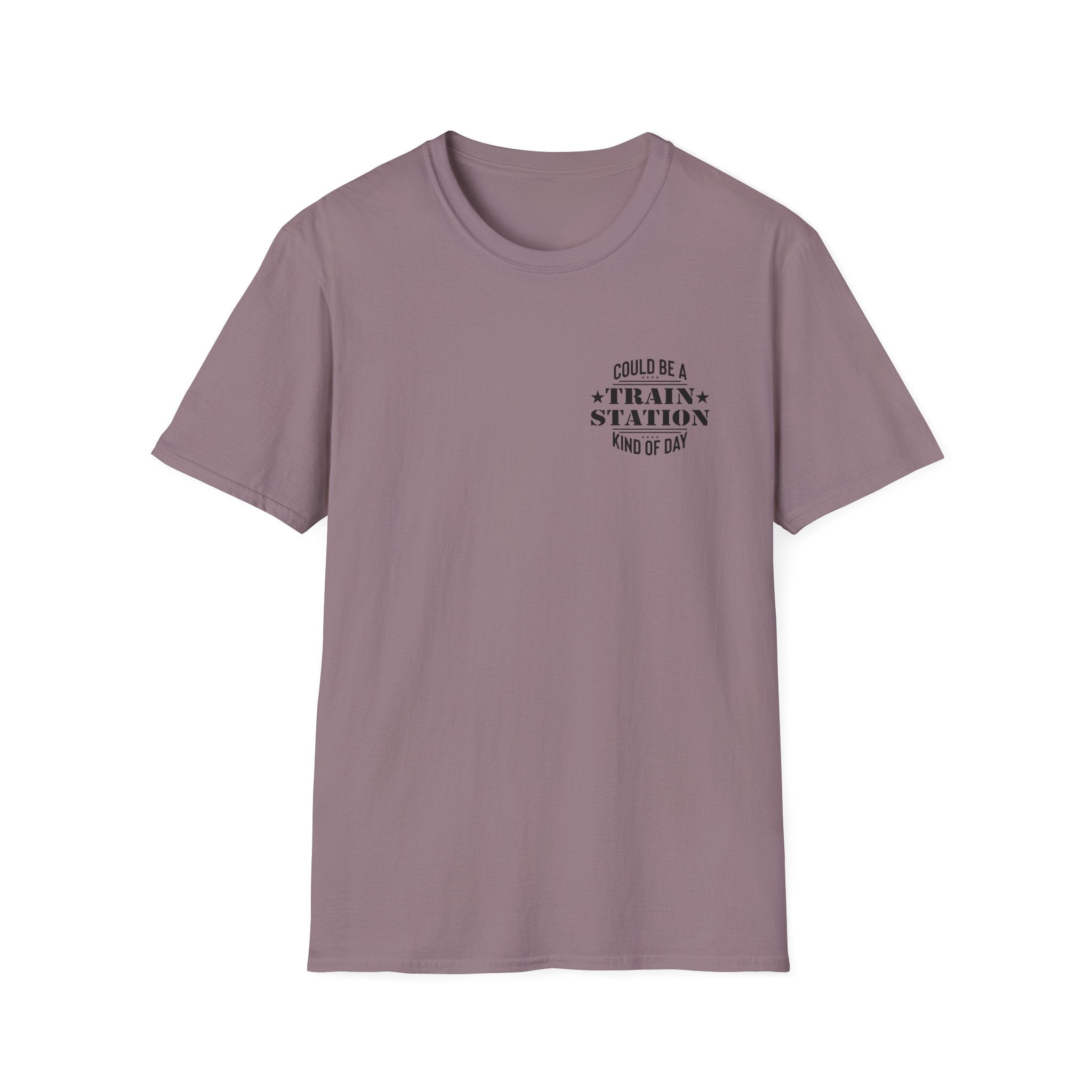 Could Be a Train Station Kind of Day T-Shirt — Funny Sarcastic Gift for Her Pocket Tee