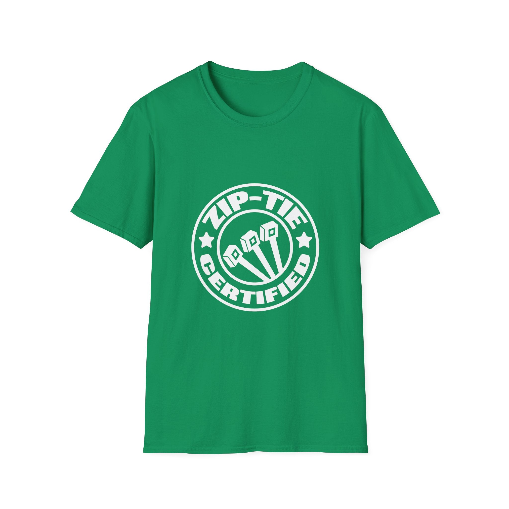 Zip-Tie Certified T-Shirt — Funny Handyman Gift for Him Bold Graphic Tee
