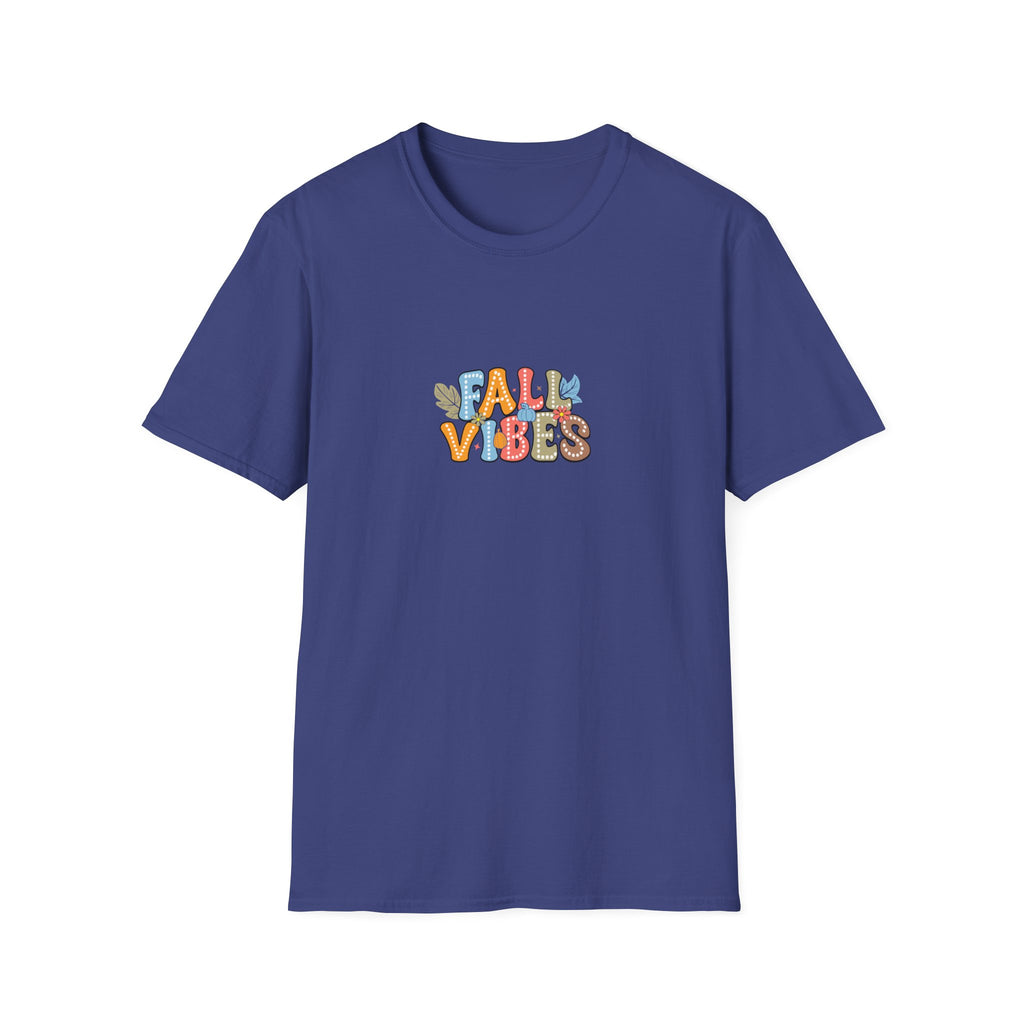 Fall Vibes Colorful Autumn T-Shirt — Cute Fall Gift for Women Graphic Tee