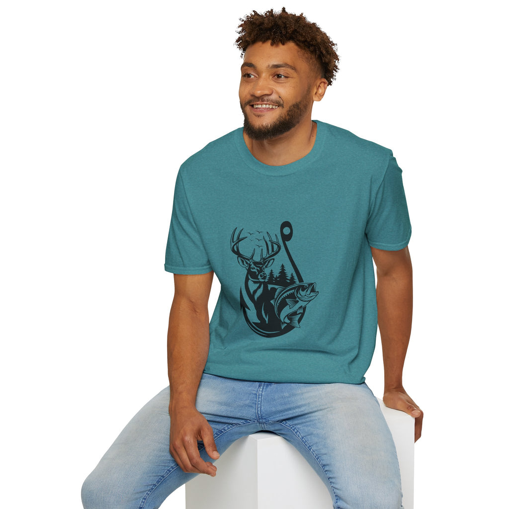 Hunt Fish & Forest Adventure T-Shirt — Outdoor Gift for Hunters & Fishermen