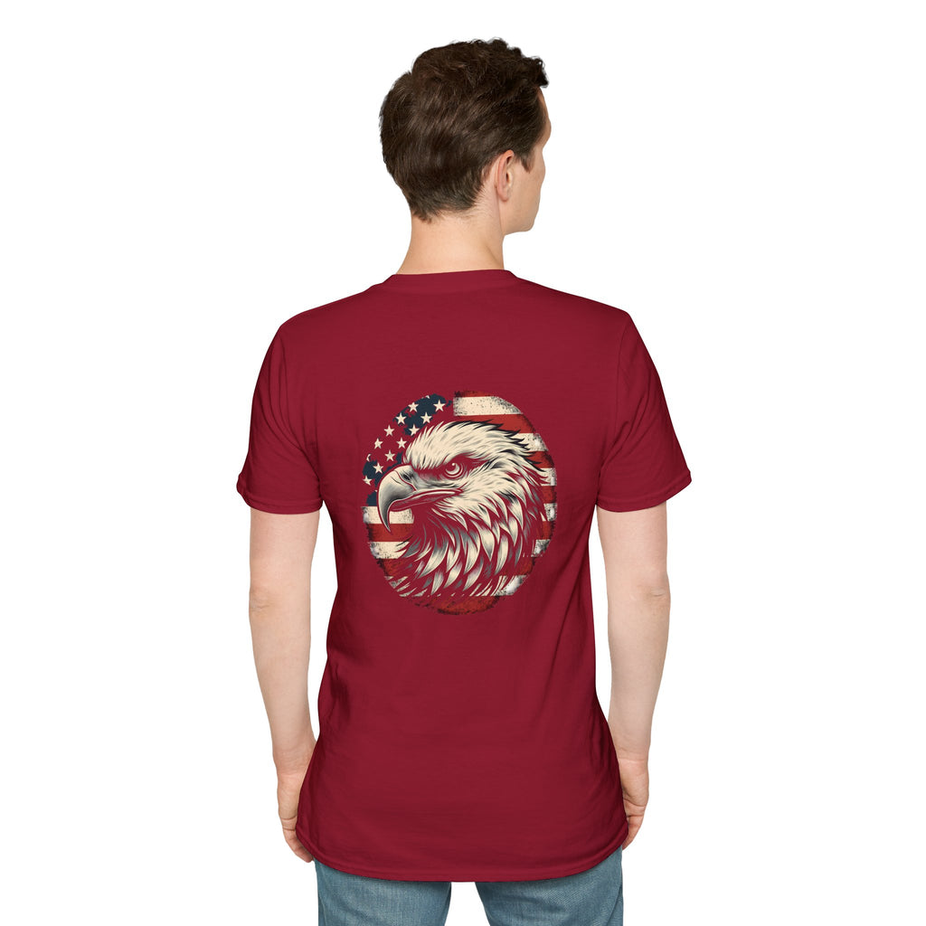 Patriotic Bald Eagle T-Shirt — American Flag Gift for Him Fourth of July Graphic Tee
