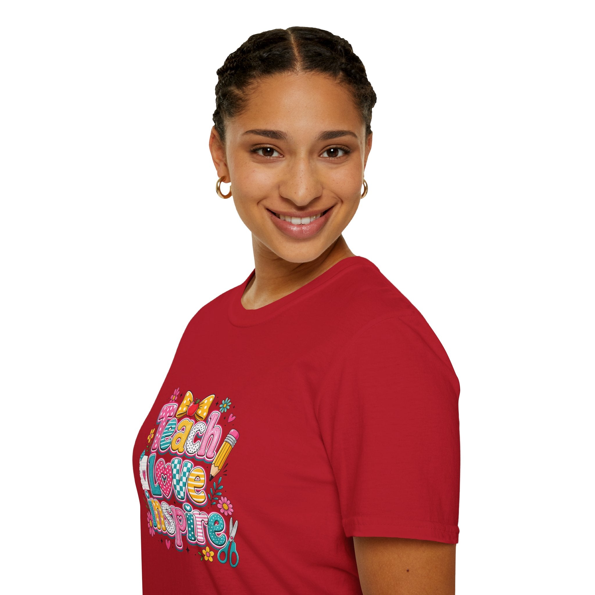 Teach Love Inspire T-Shirt — Cute Colorful Teacher Gift School Appreciation Tee