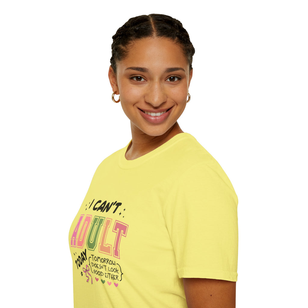 I Can't Adult T-Shirt — Funny Gift for Her Sarcastic Overworked Women's Graphic Tee