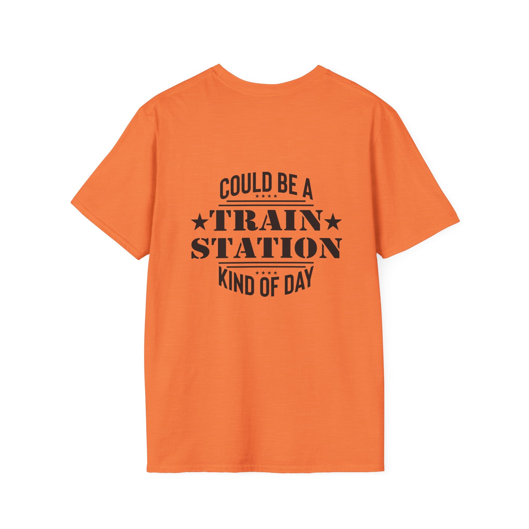 Could Be a Train Station Kind of Day T-Shirt — Funny Sarcastic Gift for Her Pocket Tee