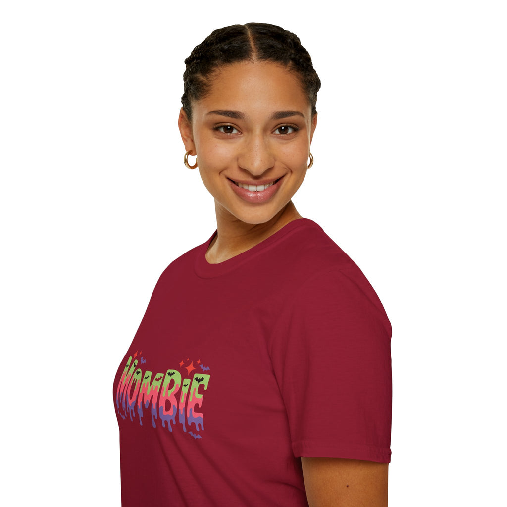 Mombie Halloween T-Shirt — Funny Zombie Mom Gift for Her Neon Graphic Tee