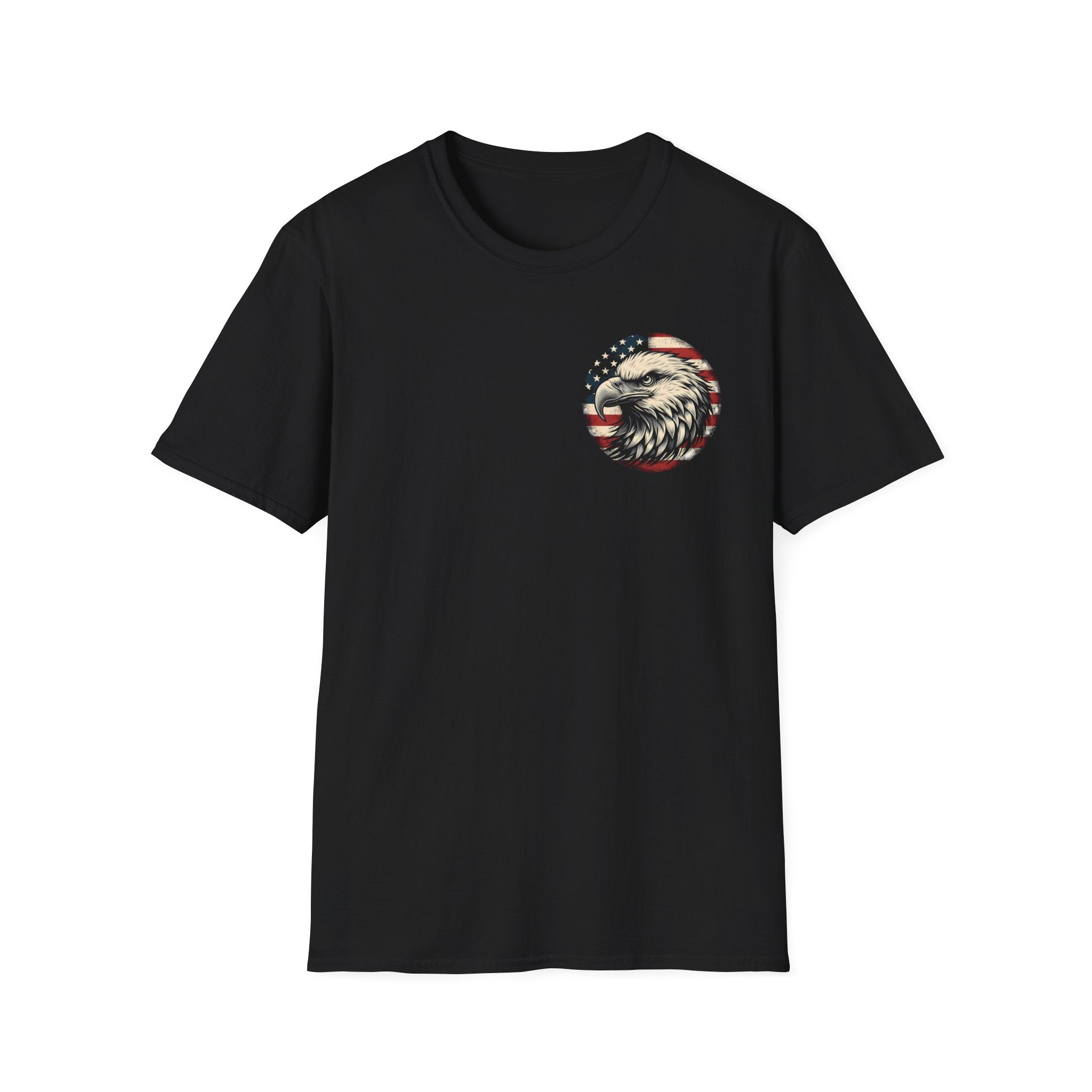 Patriotic Bald Eagle T-Shirt — American Flag Gift for Him Fourth of July Graphic Tee