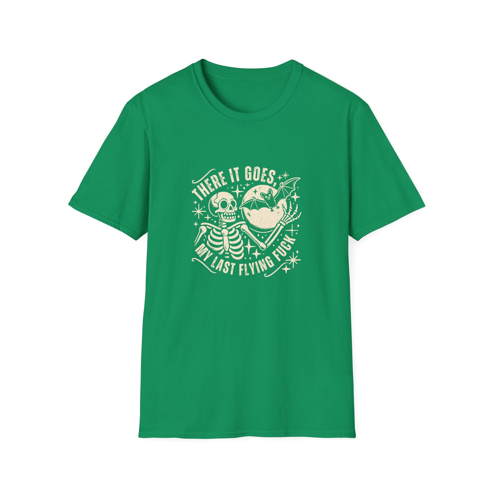 There It Goes Skull Moon & Bat T-Shirt — Cute Halloween Gift for Women Graphic Tee