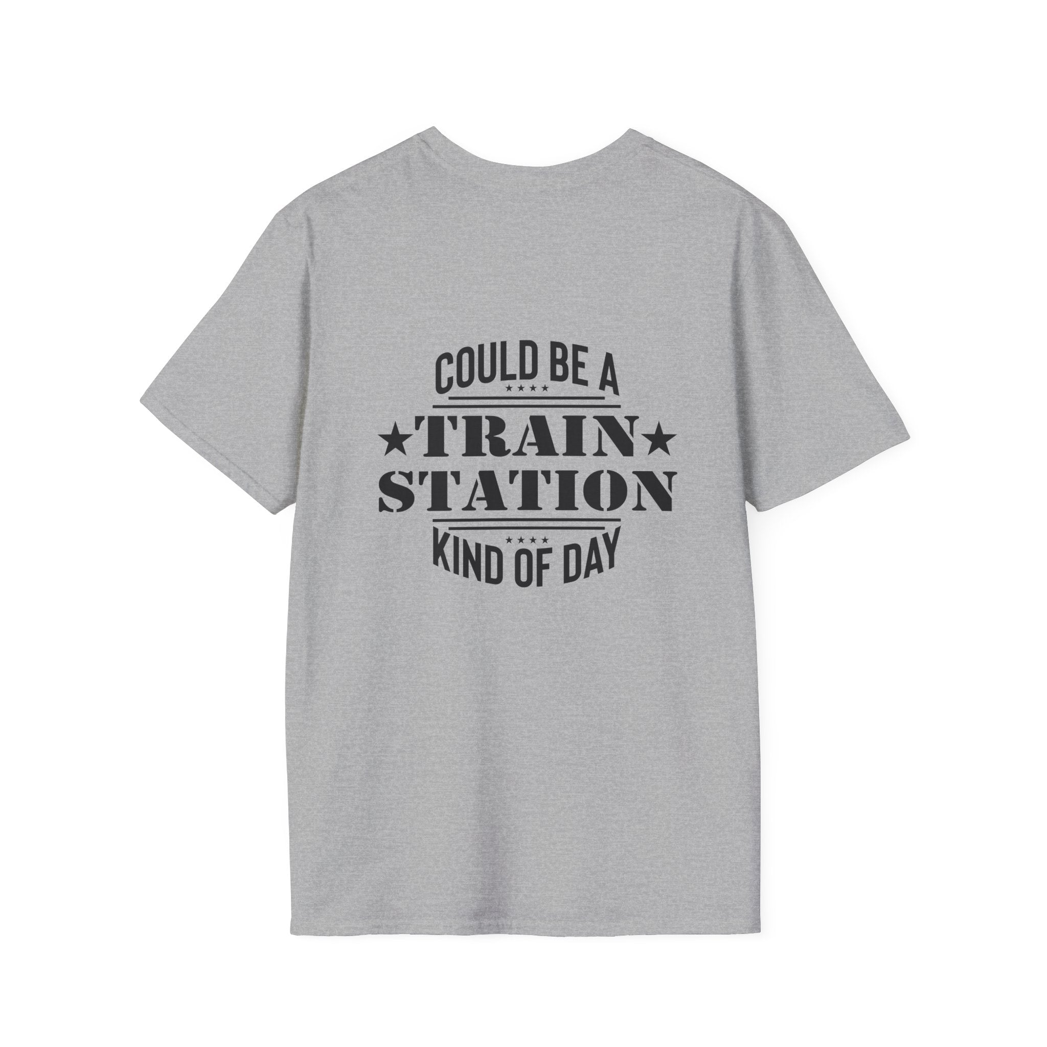 Could Be a Train Station Kind of Day T-Shirt — Funny Sarcastic Gift for Her Pocket Tee
