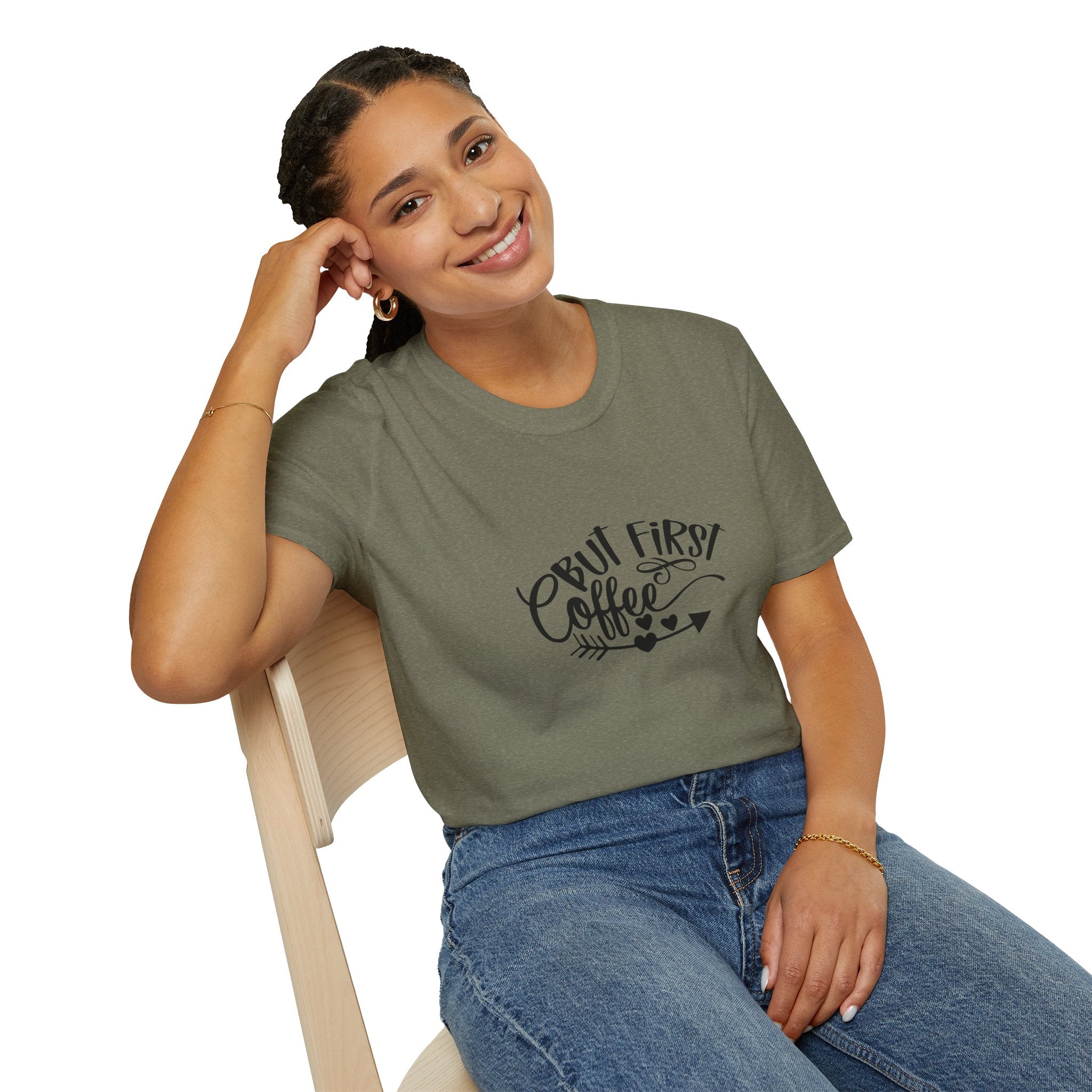 But First Coffee T-Shirt — Funny Gift for Coffee Lovers Women's Graphic Tee