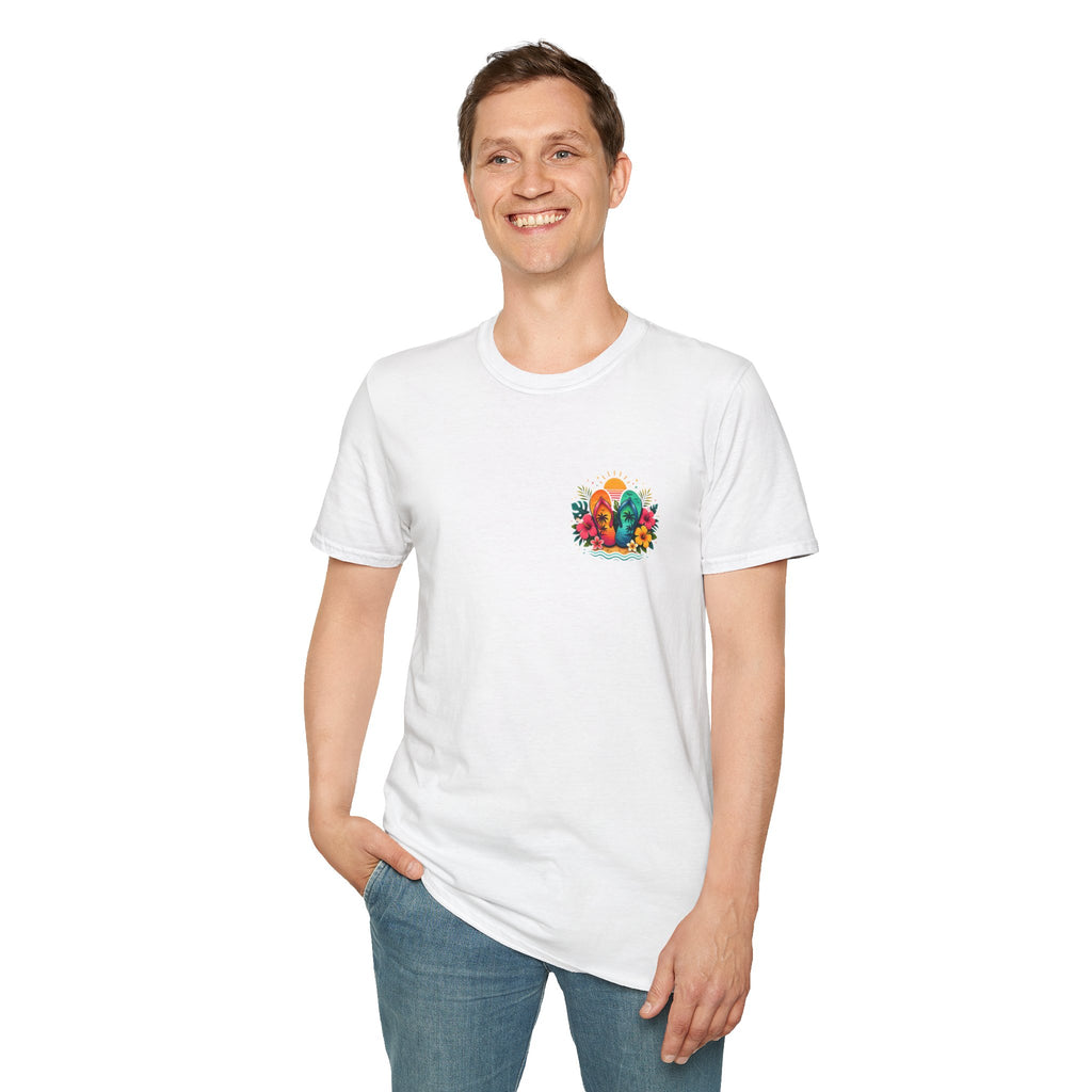 Floral Surf Chest Print T-Shirt — Cute Beach Gift for Women Graphic Tee