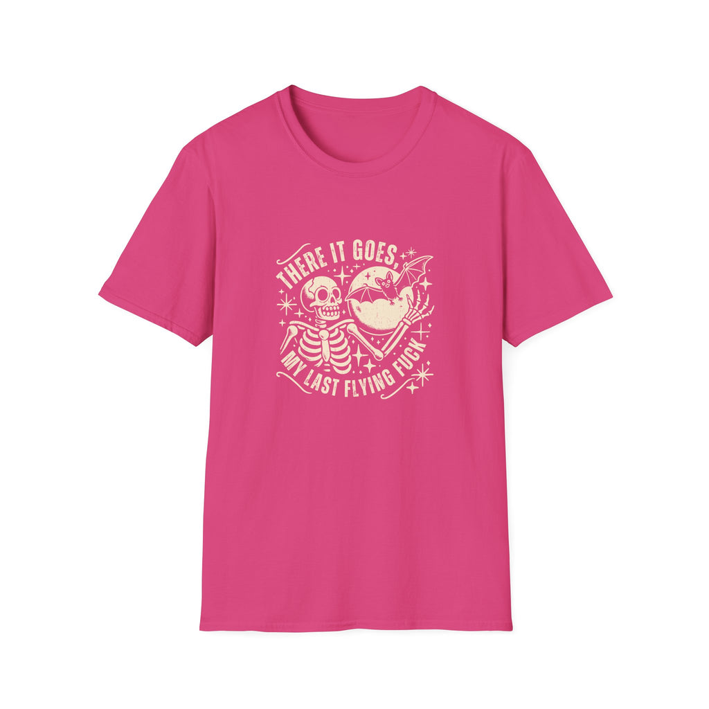 There It Goes Skull Moon & Bat T-Shirt — Cute Halloween Gift for Women Graphic Tee