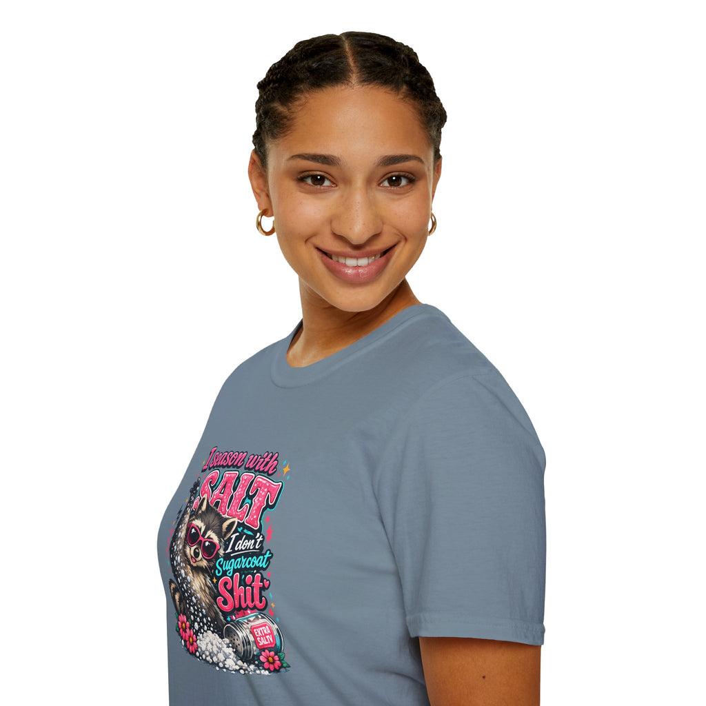 I Season With Salt I Don't Sugarcoat T-Shirt — Funny Sarcastic Gift for Women