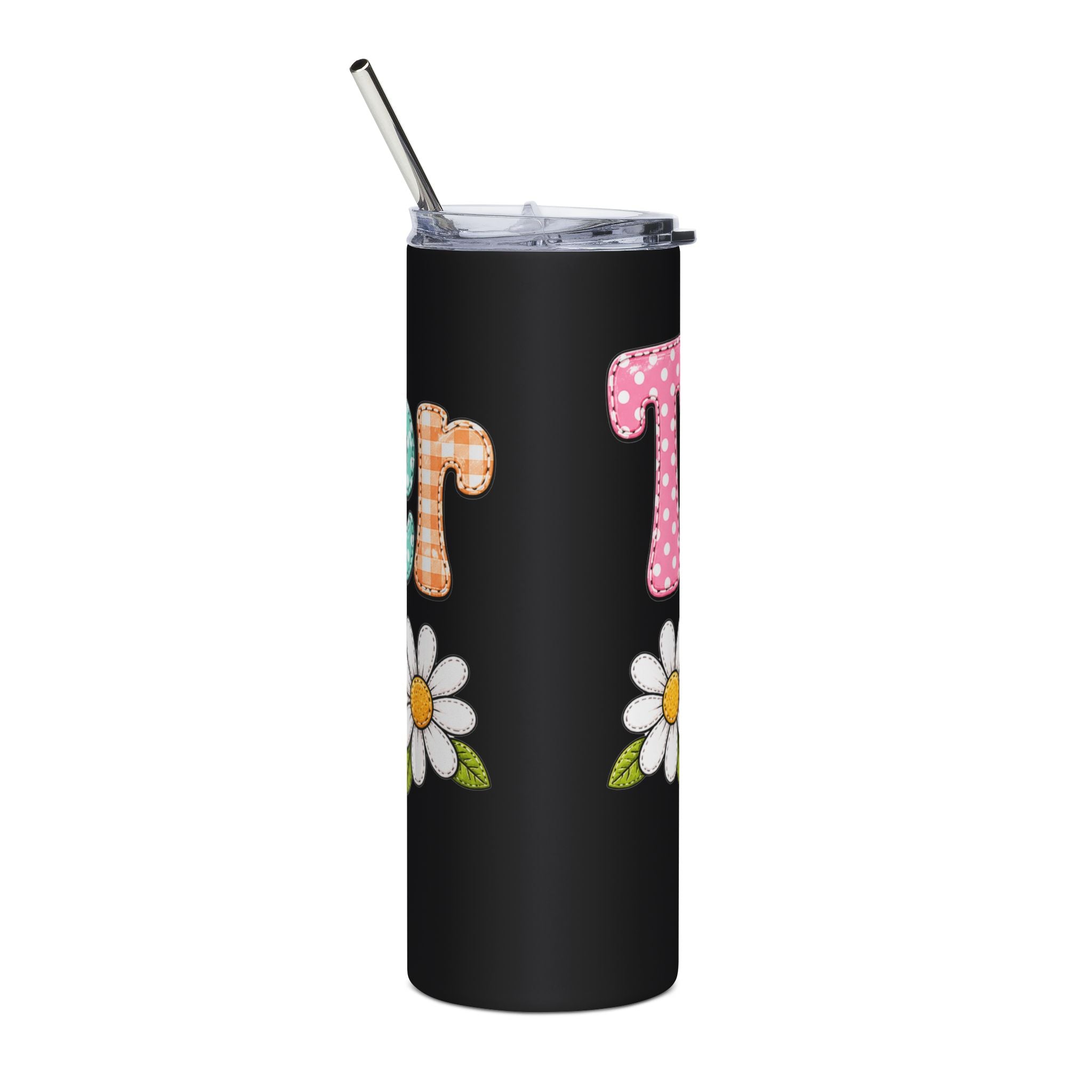 Cute Pastel Teach Bow & Daisy Teacher Tumbler — Cute Gift for Teachers 20oz Cup