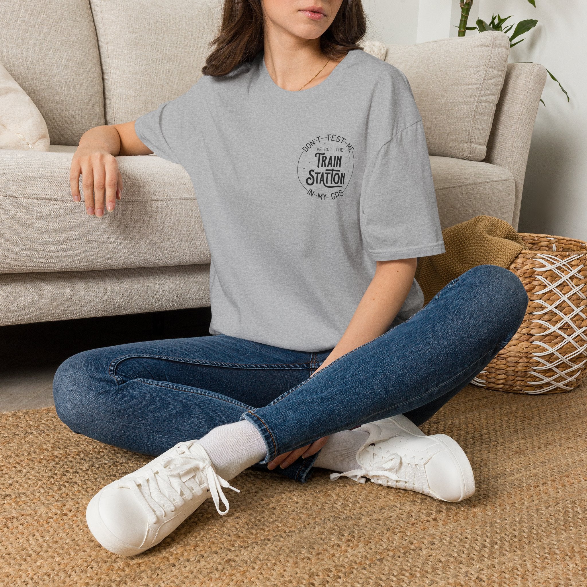 Train Station GPS T-Shirt — Funny Travel Quote Gift for Her Sarcastic Graphic Tee
