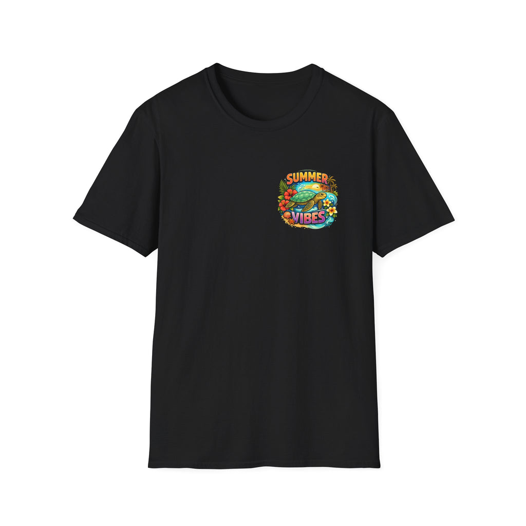 Summer Vibes Sea Turtle T-Shirt — Cute Beach Gift for Women Surf Floral Graphic Tee